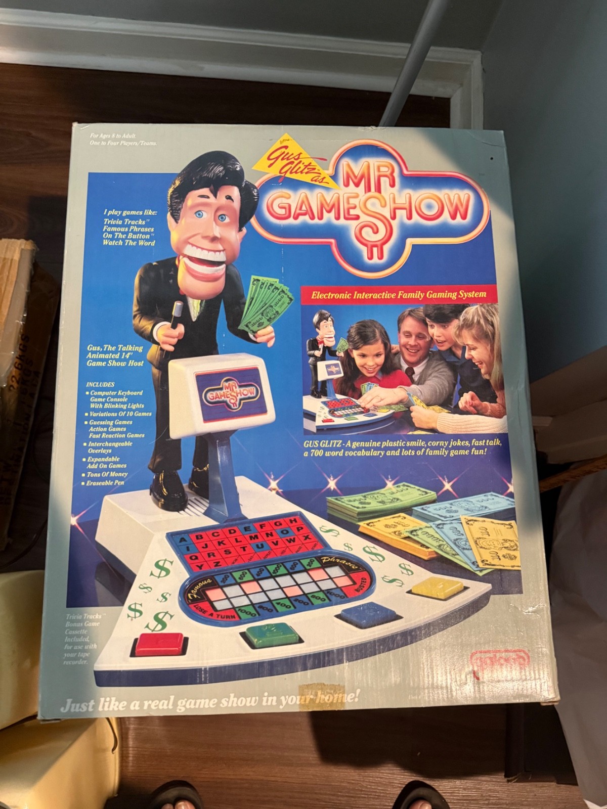 Vintage 1987 Mr. Game Show Gus Glitz Electronic Talking Game Galoob Complete