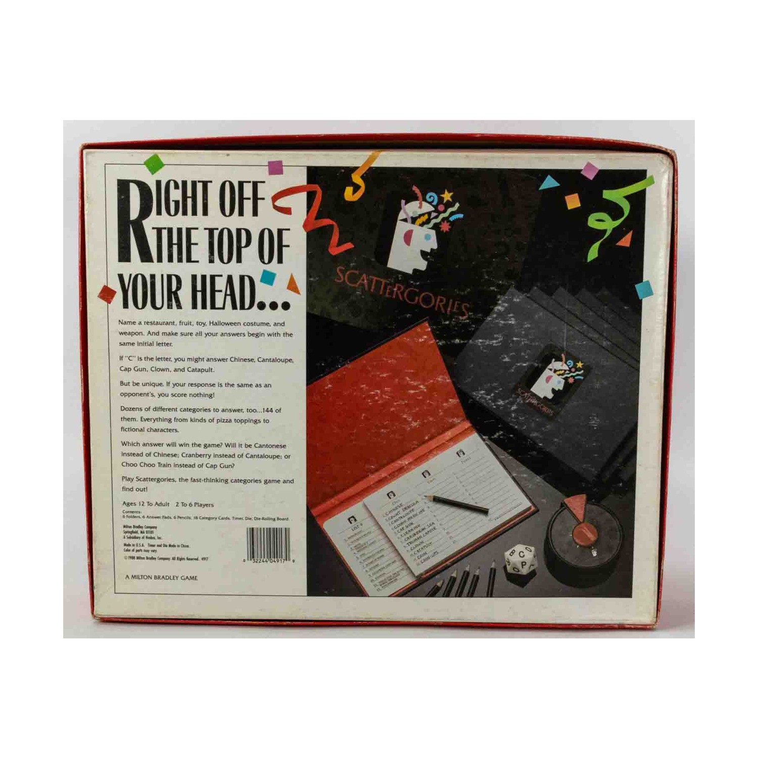 Hasbro Boardgame Scattergories (1999 Ed) Box VG/EX