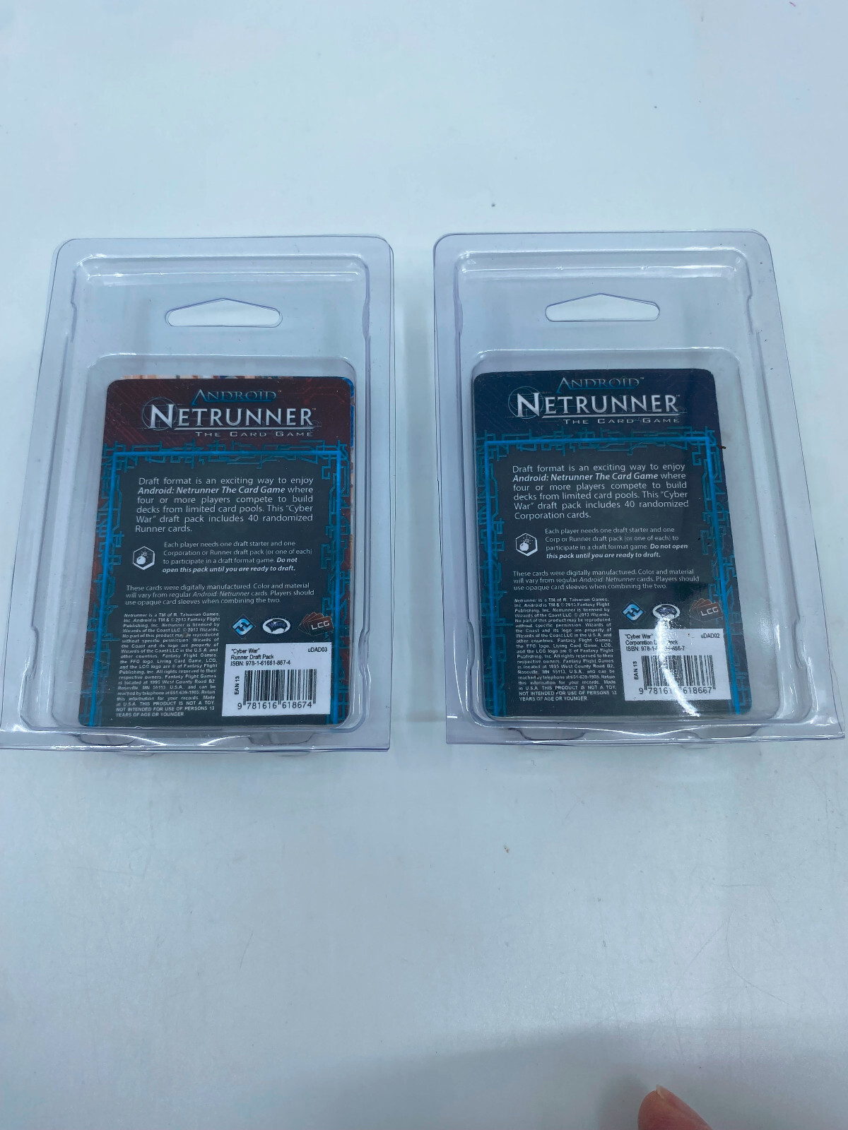 Android Netrunner LCG Card Game Cyber War Runner & Corporation Draft Pack 2013