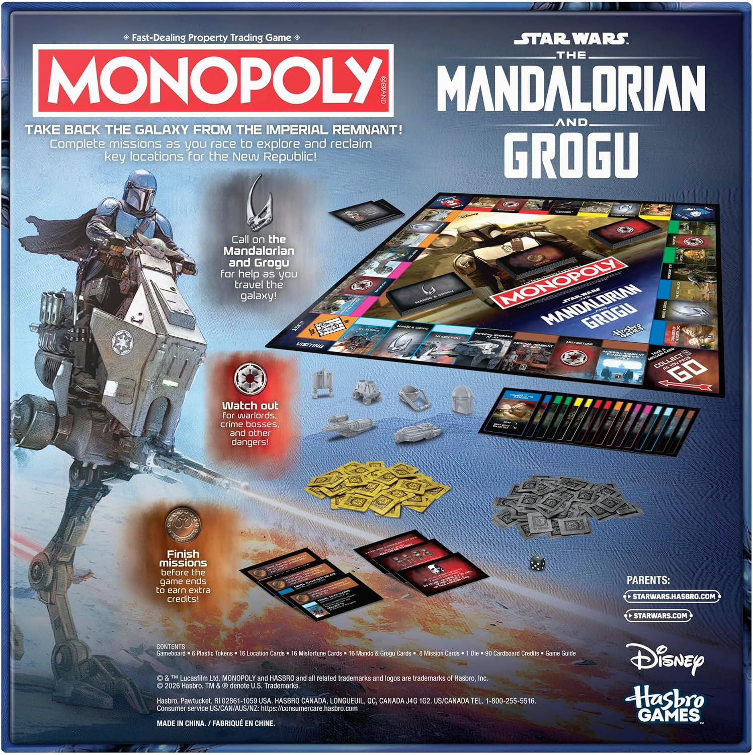 Monopoly Star Wars The Mandalorian and Grogu Edition Board Game 2-6 Players New
