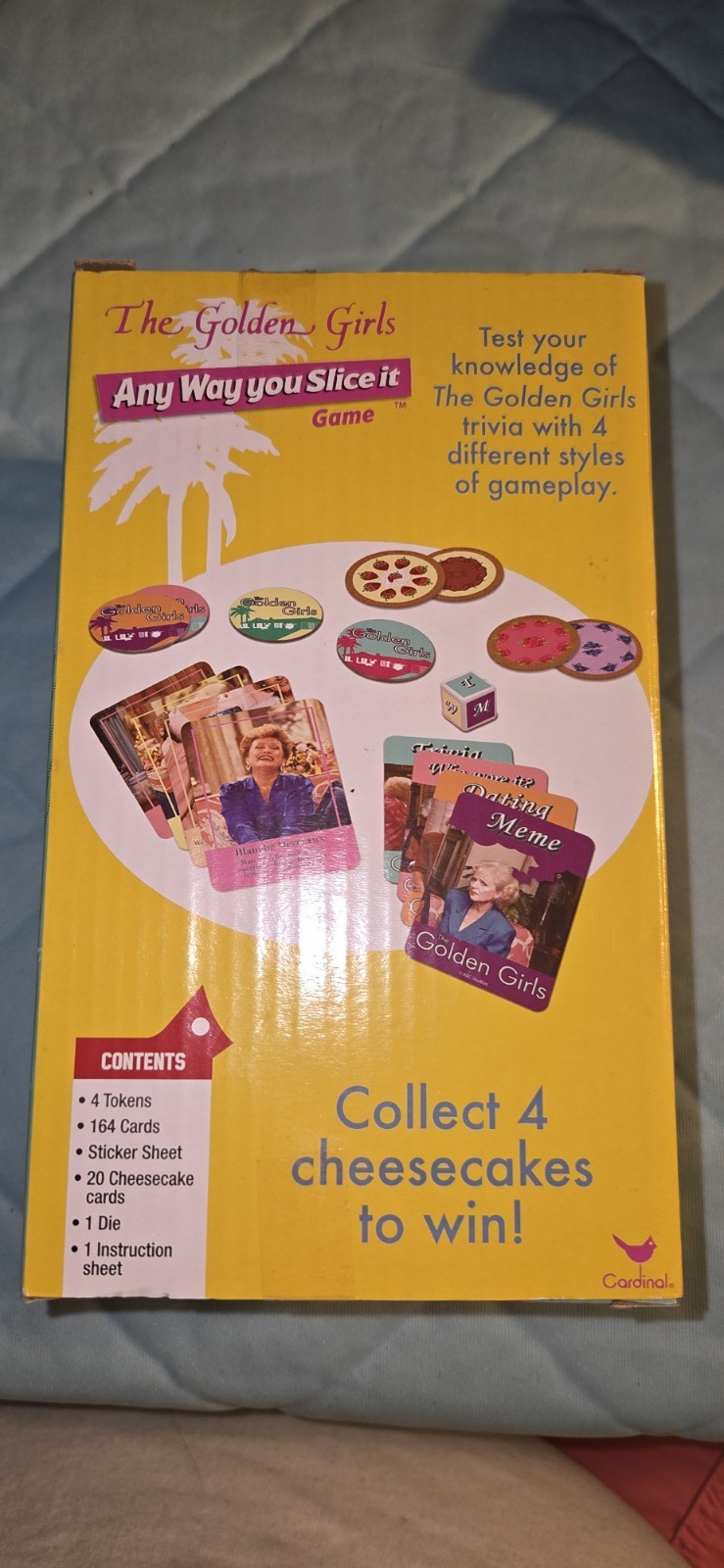 Cardinal the Golden Girls Any Way You Slice It Trivia Game NIP Sealed Item #1219