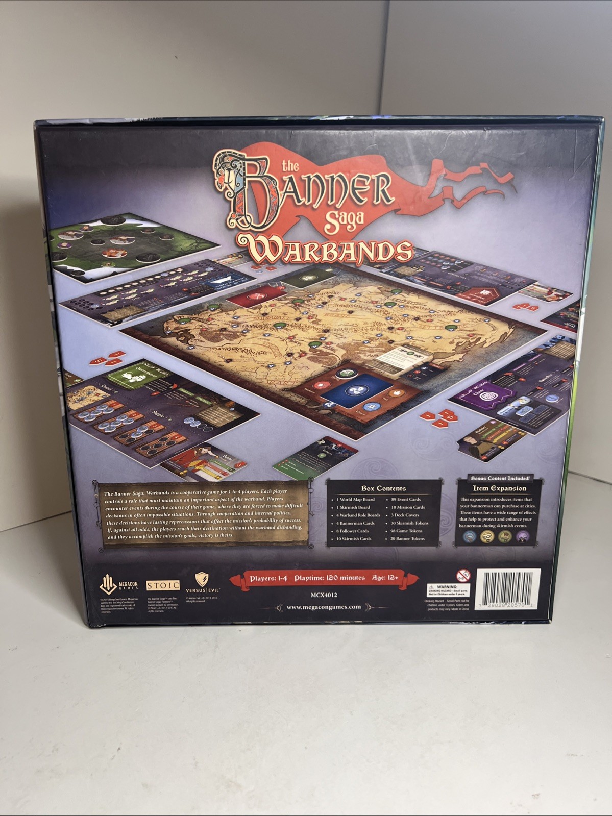 The Banner Saga – Warbands Co-Op Board Game Box Megacon Complete Never Played