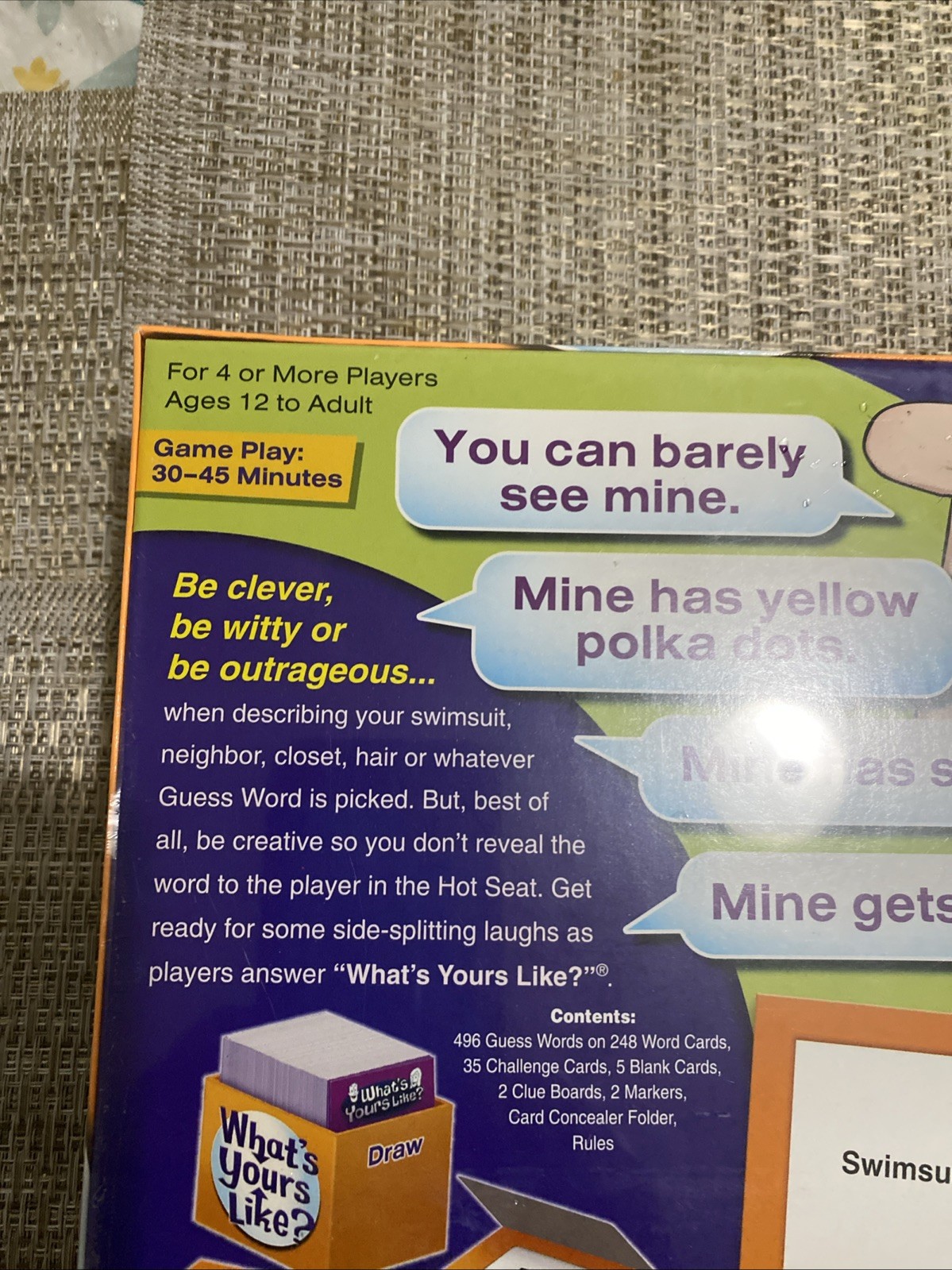 What’s Yours Like Game family night board game Party Game Funny Brand New Sealed