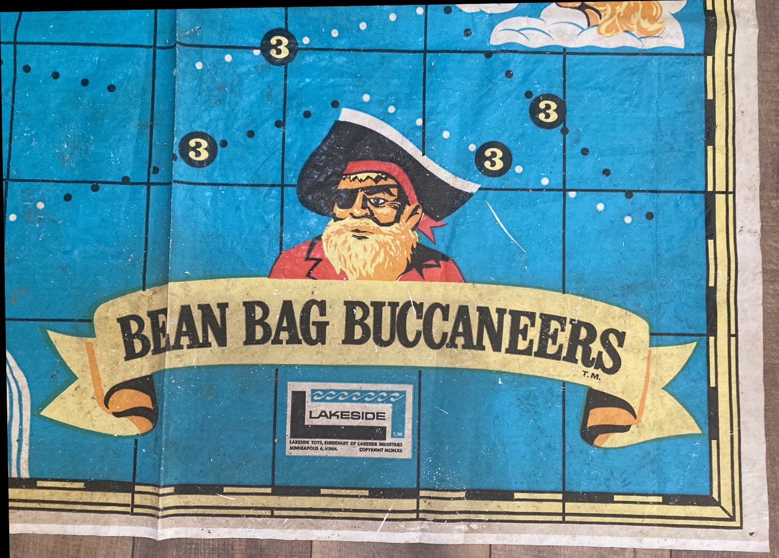 BEAN BAG BUCCANEERS Rare Vintage Lakeside 1962 Game Floor Map & Instruction Book