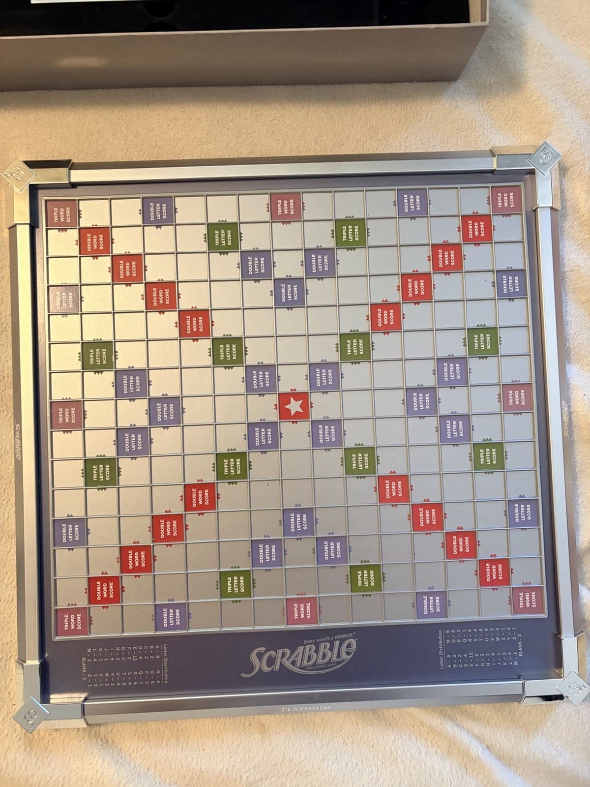 Scrabble Platinum Edition with Rotating Base 2010 Adult Collectible Board Game