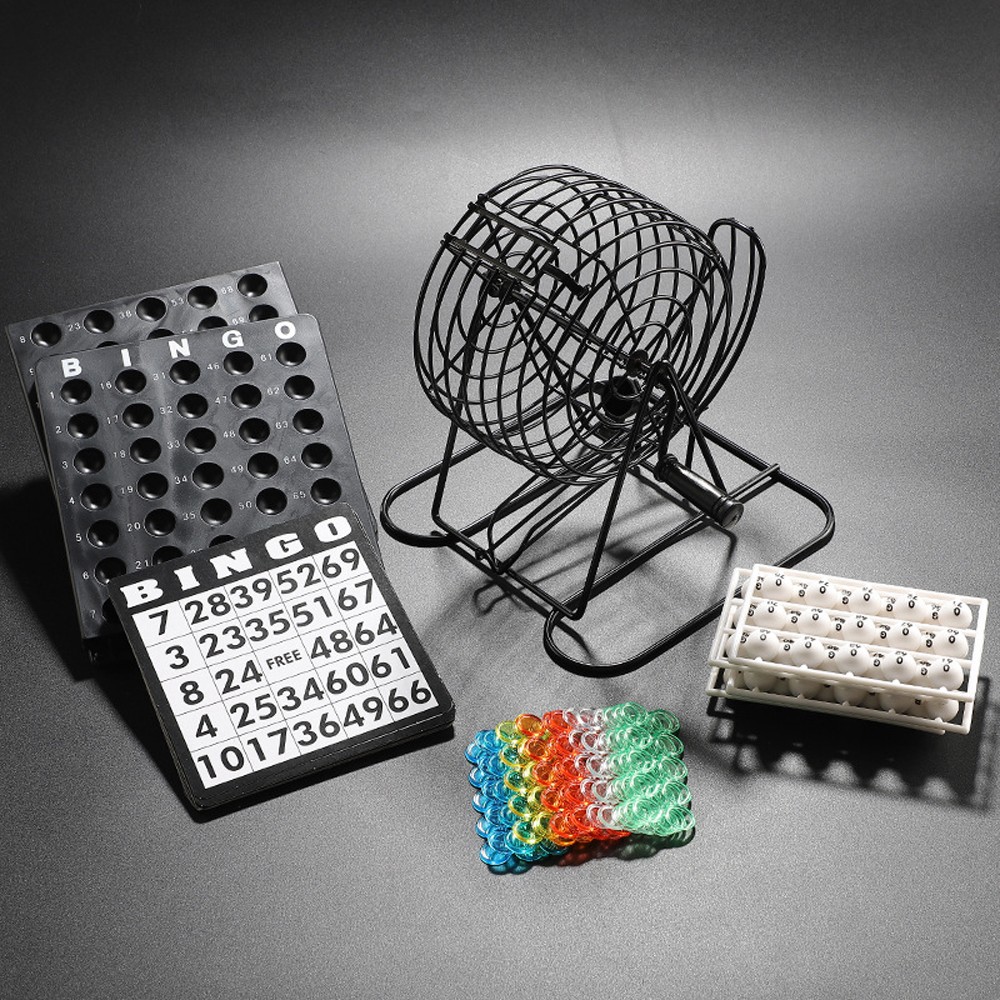 Deluxe Bingo Game Set w/Metal Bingo Cage Perfect for the Whole Family FriendsANY