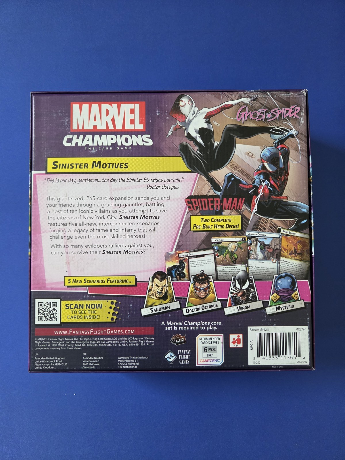Marvel Champions LCG Sinister Motives Expansion Card Game – COMPLETE