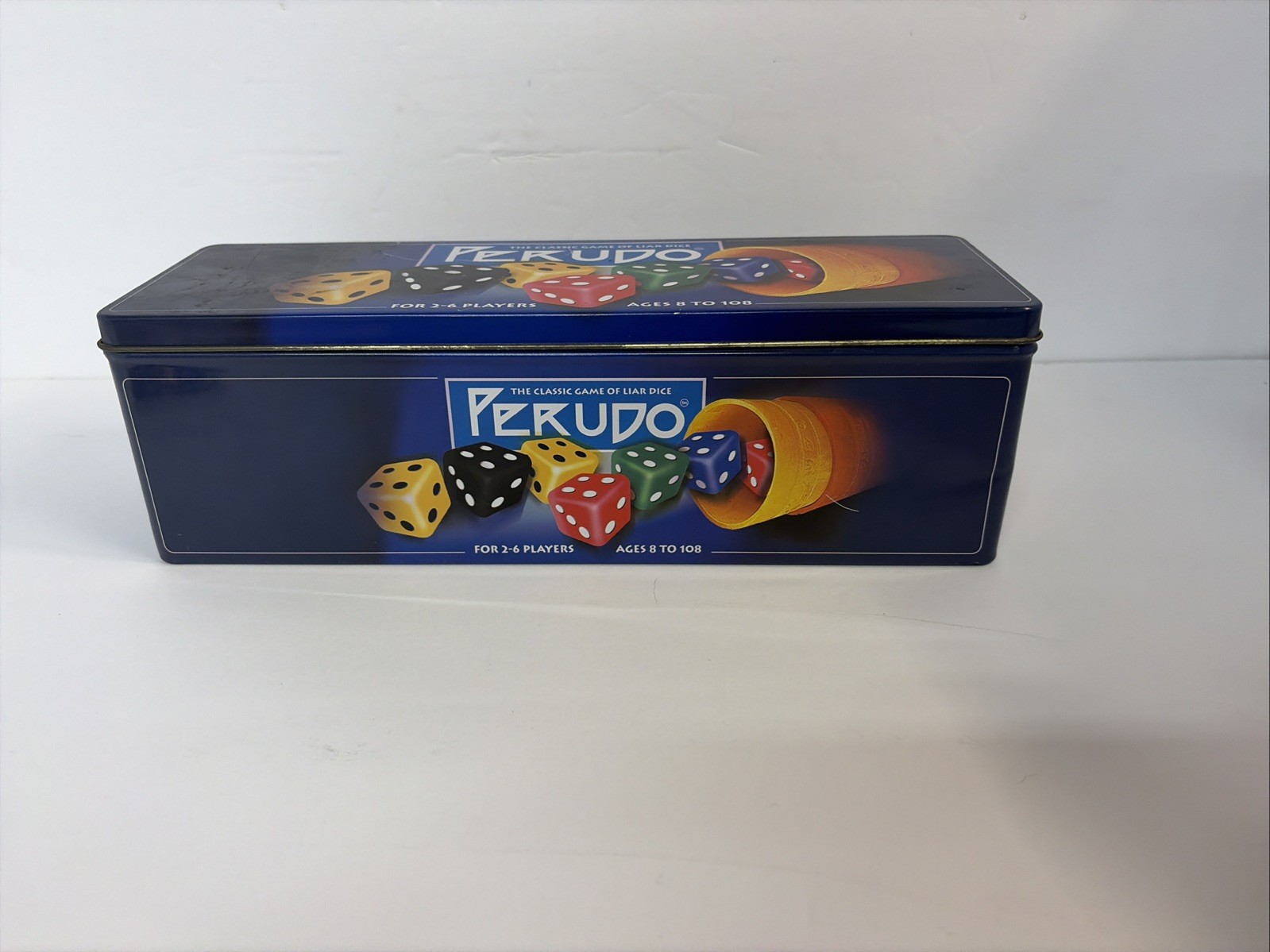 PERUDO Liar’s Dice Game 2002 Tin – South American Dice Game 100% Complete