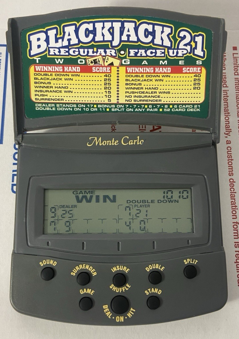 Lot of 3 Radica Monte Carlo Acey Deucy Poker, Blackjack & Casino Slot – All Work