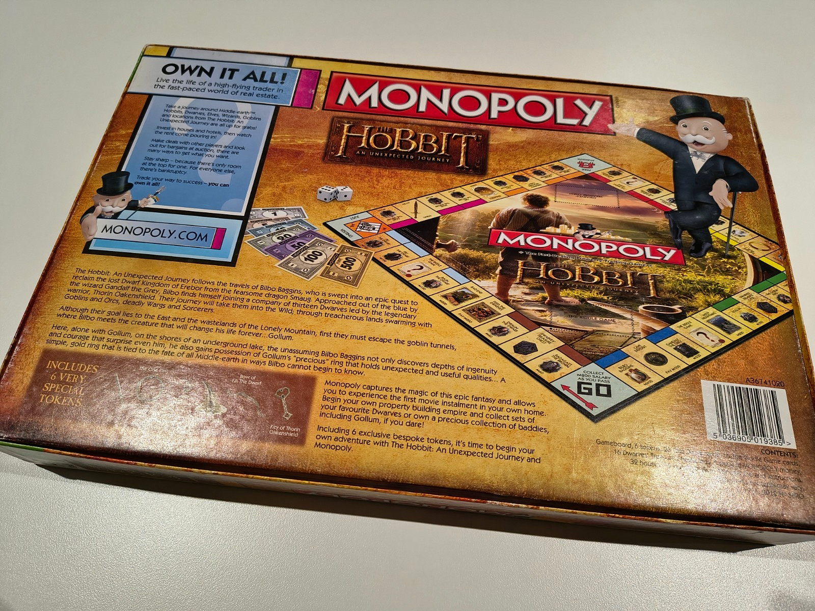 Monopoly The Hobbit an Unexpected Journey Board Game – COMPLETE