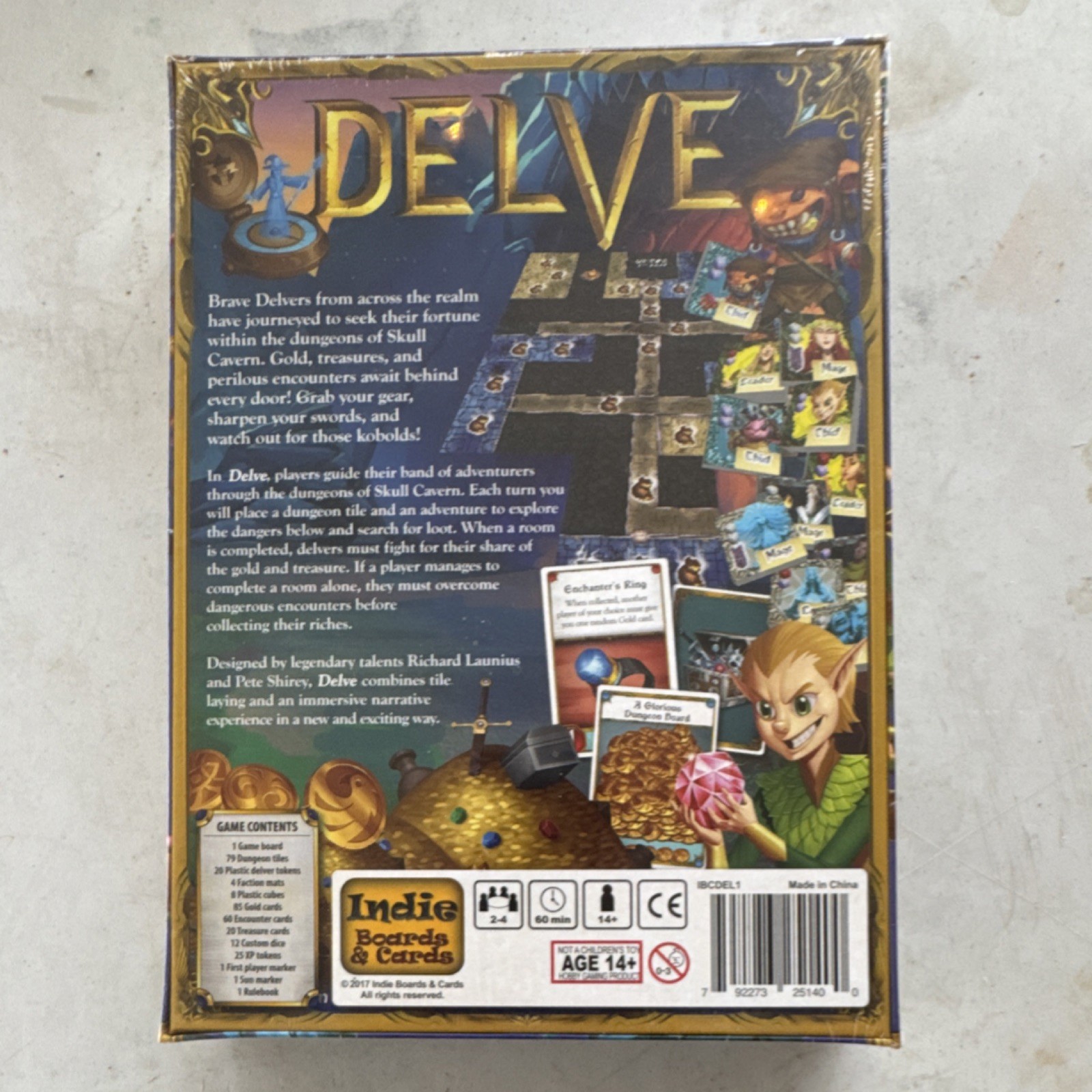 Indie Boards & Cards Delve Board Game Fantasy Dungeon Adventure Complete