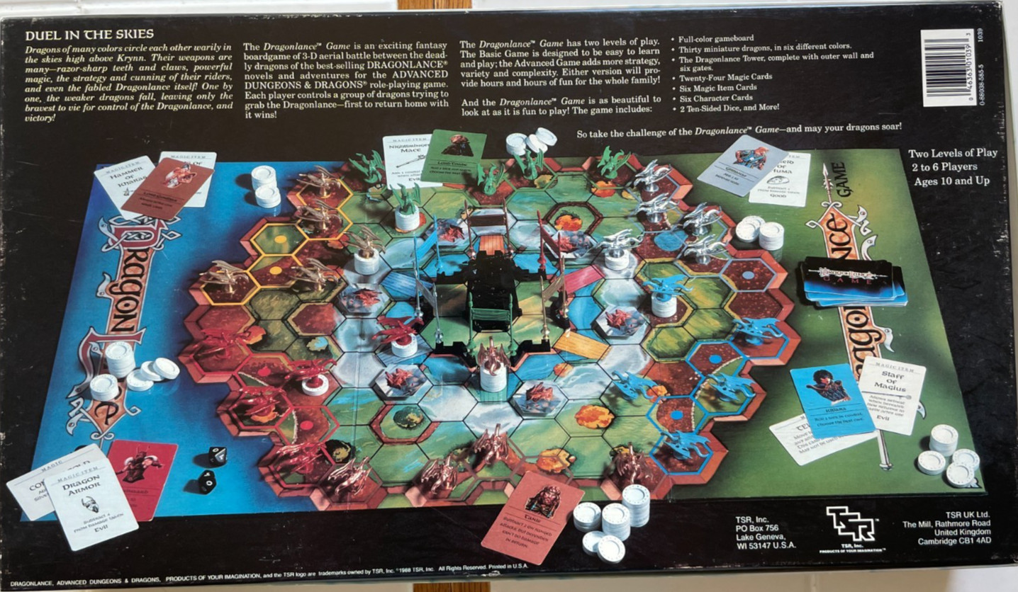 DragonLance Board Game – TSR Dungeons & Dragons -1988 -Good 99.5% complete