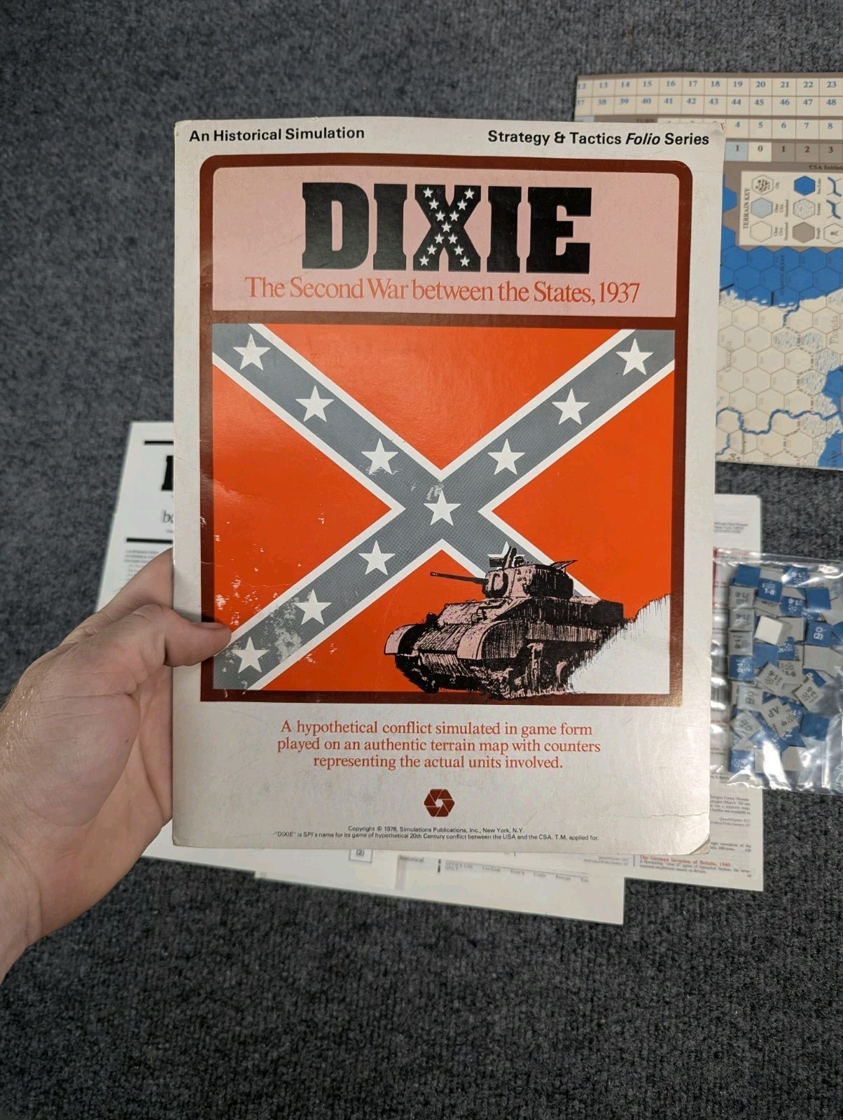 SPI-Strategy & Tactics-Dixie:the Second War Between the States 1937-Folio Series