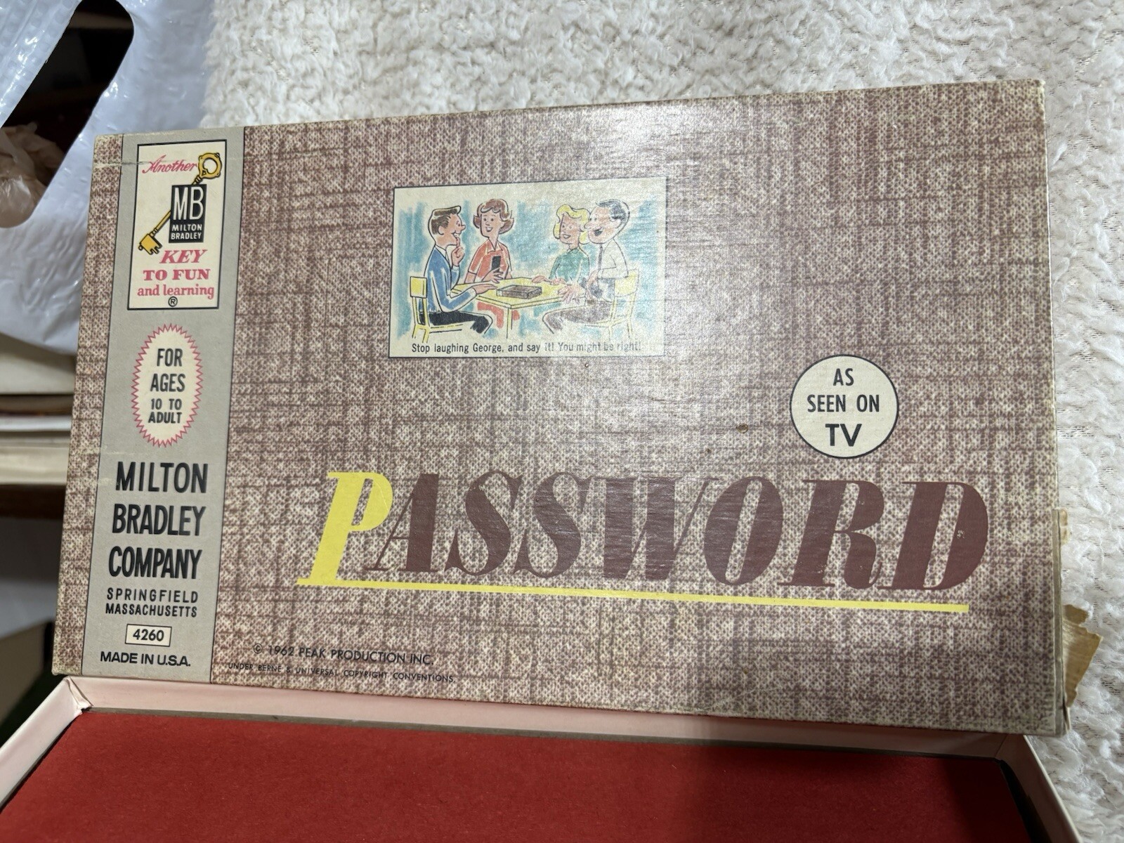 1962 Milton Bradley Password Game #4260 Complete Made In USA Vintage