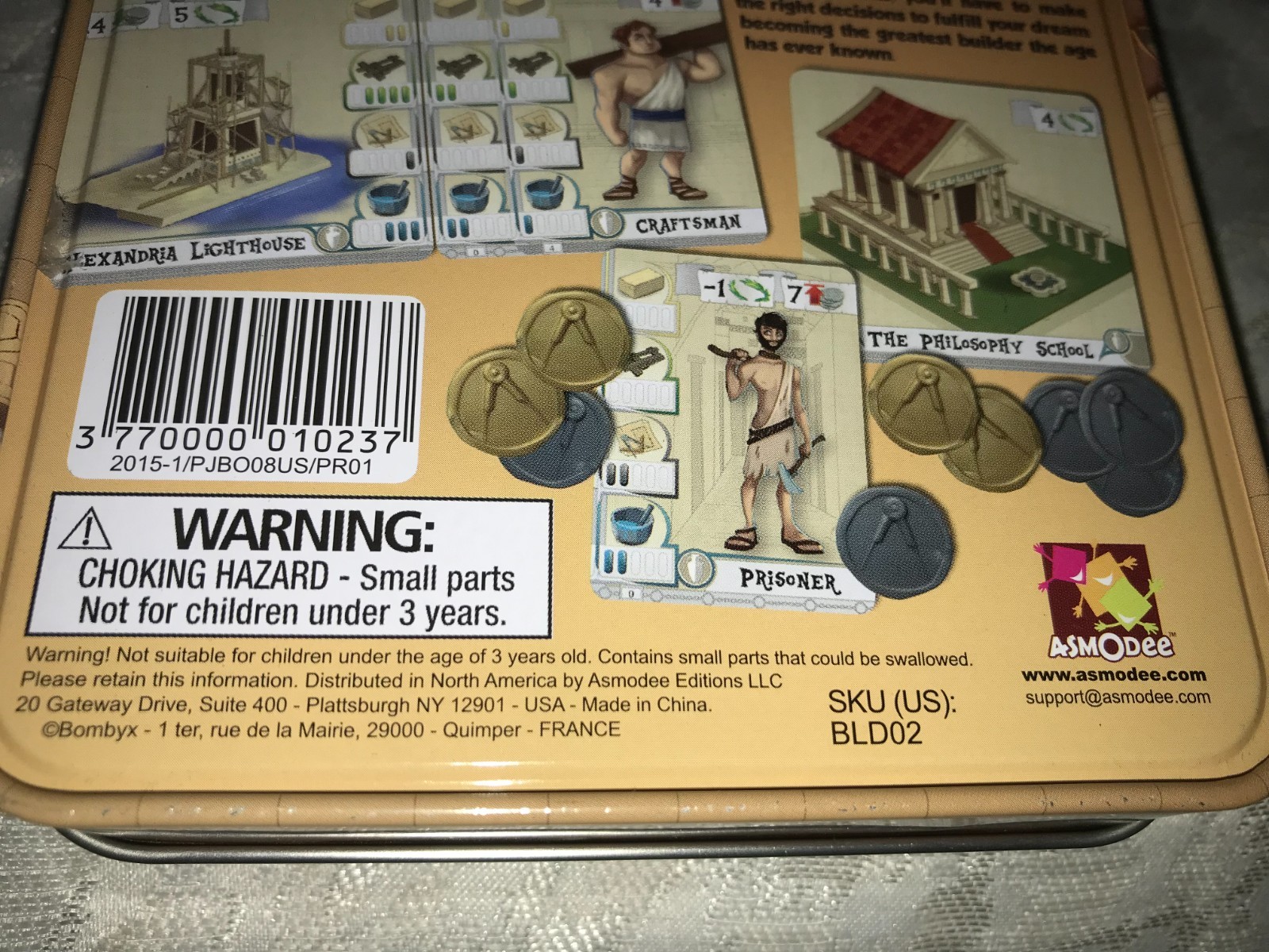 ASMODEE BLD02 Rare THE BUILDERS Edition ANTIQUITY Card GAME in TIN 100%Complete