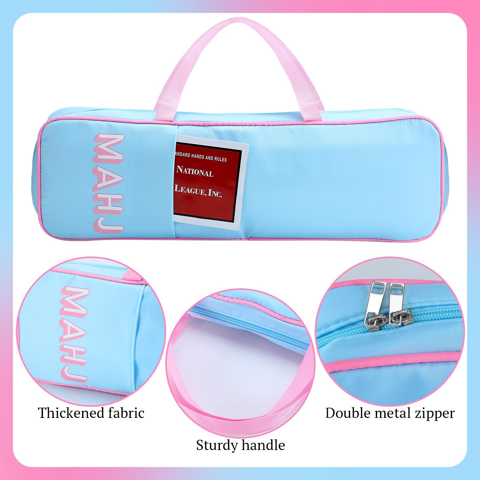 Mahjong Rack Storage Bag 21 x 6.5 x 2 Inches Mahjong Gifts for Mah Jong Tile …