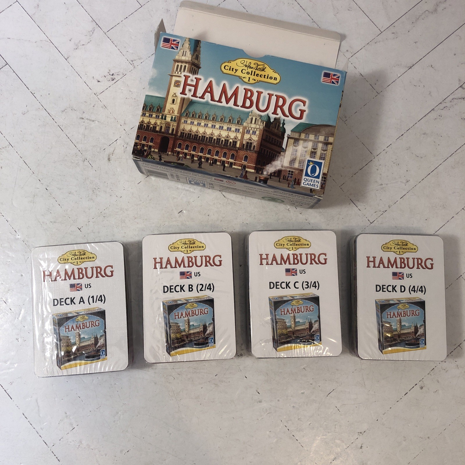 Hamburg Stefan Feld City Collection 1 English text card decks pack Queen Games