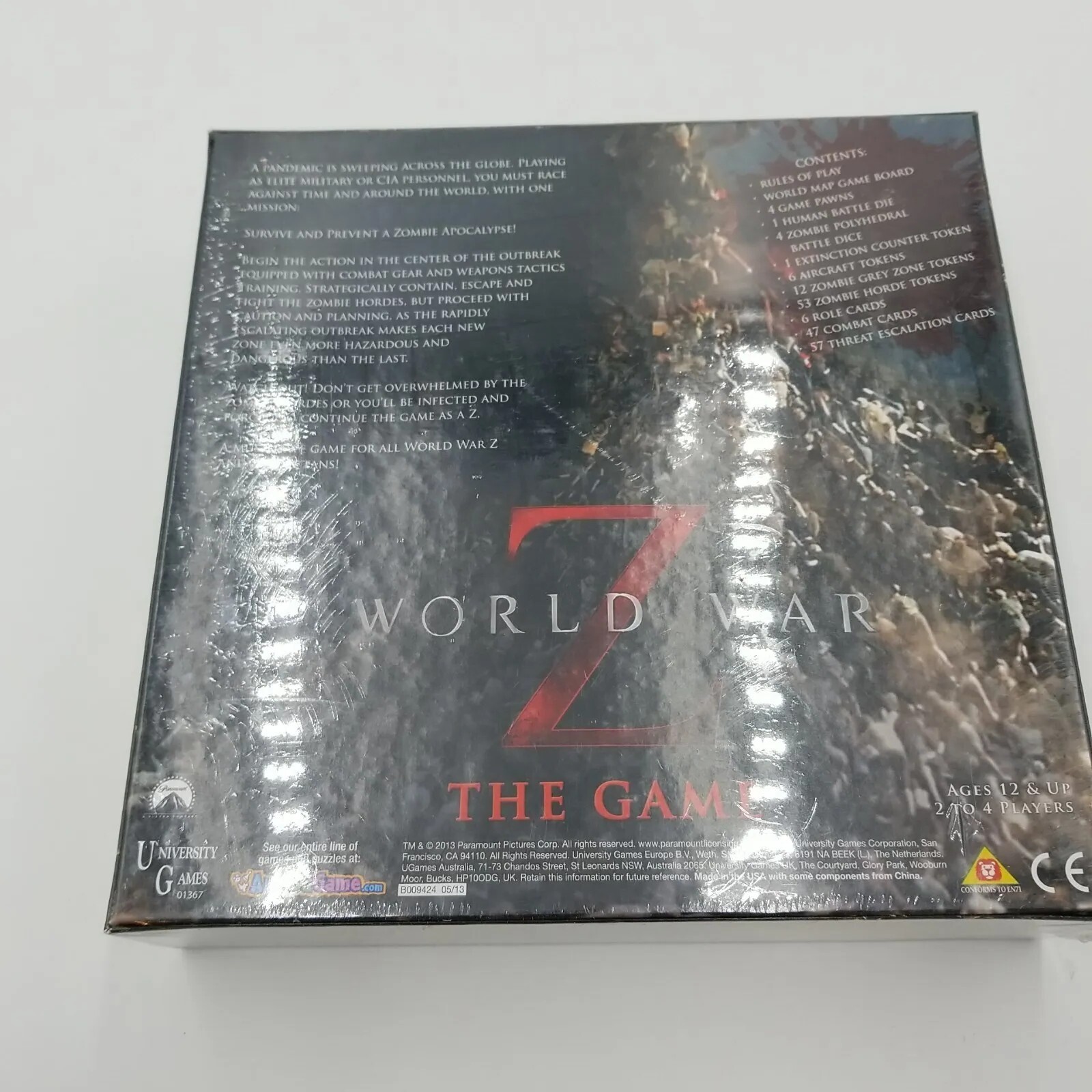World War Z Board Game University Games Zombie Survival Game Sealed