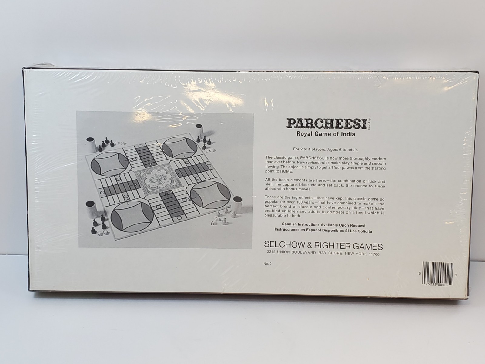 Selchow & Righter 1982 PARCHEESI Deluxe Edition Royal Game of India New & Sealed