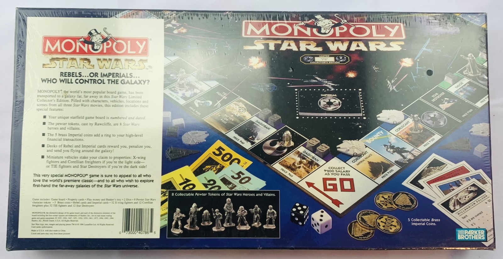 1997 Monopoly Game Star Wars Limited Collectors Edition Parker Brothers Sealed