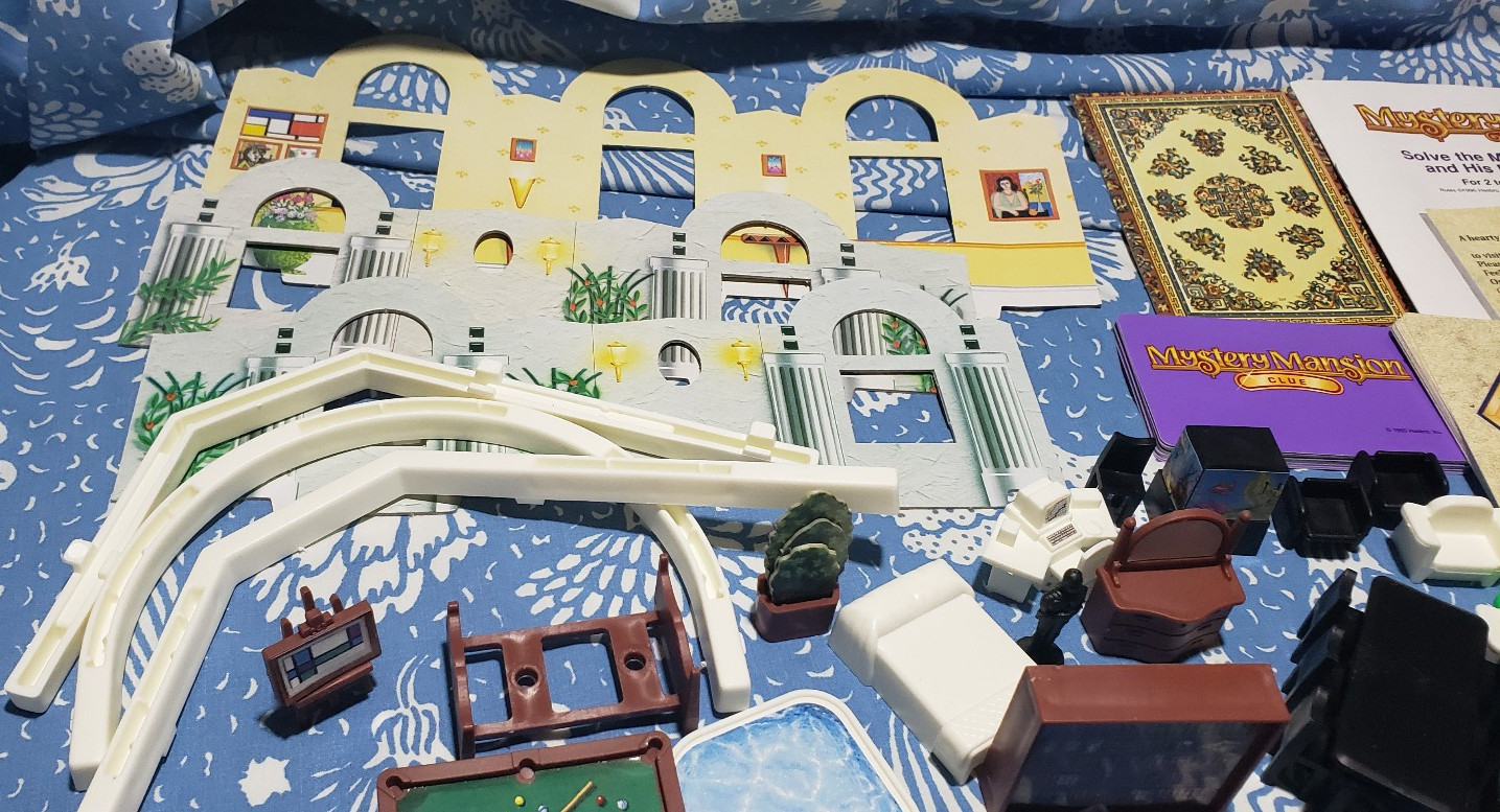 Mystery Mansion 1995 Electronic Talking Game Parts Furniture Figures Cards Only