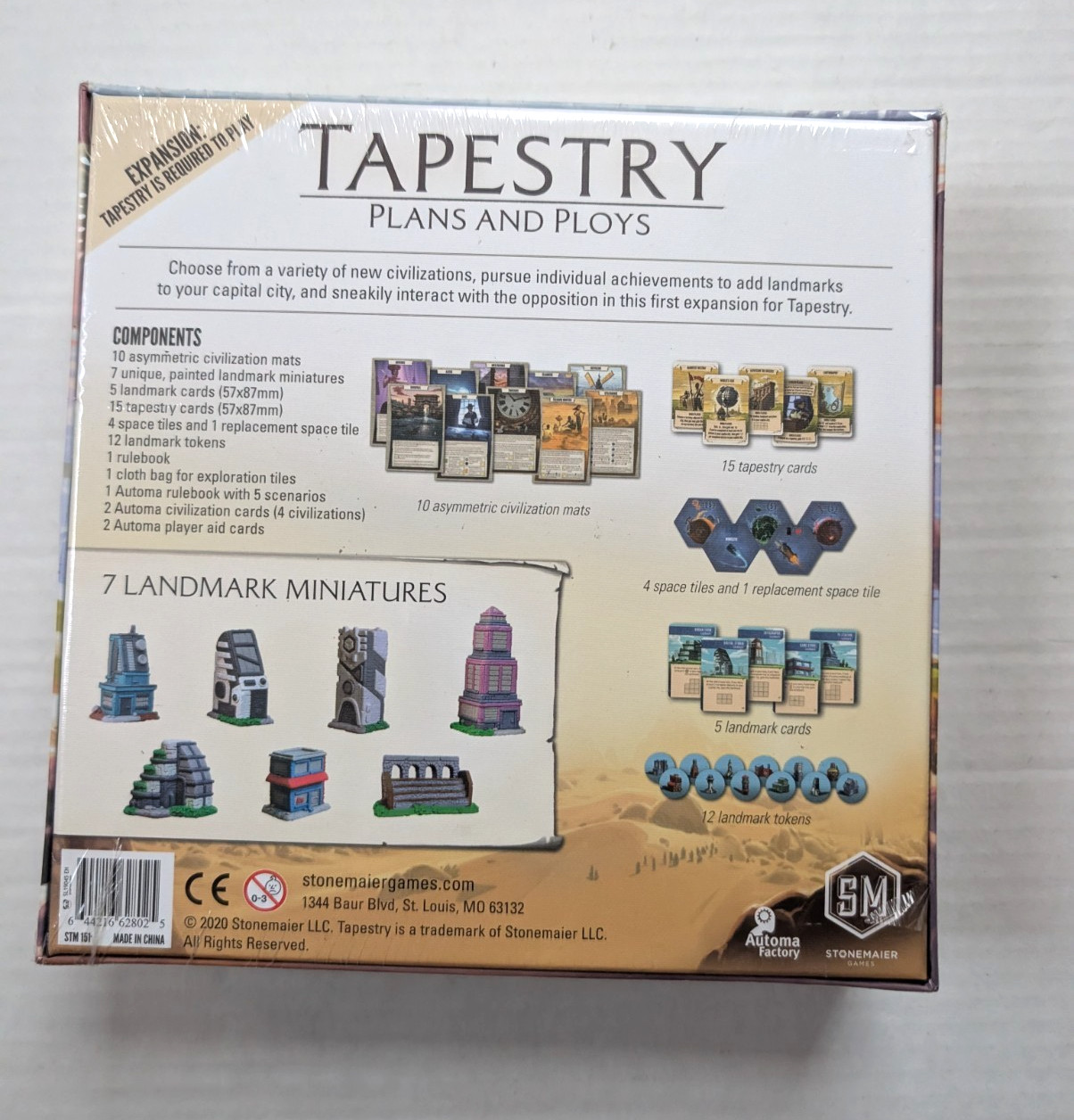 Tapestry Plans & Ploys Board Game Expansion SEALED Stonemeier Games