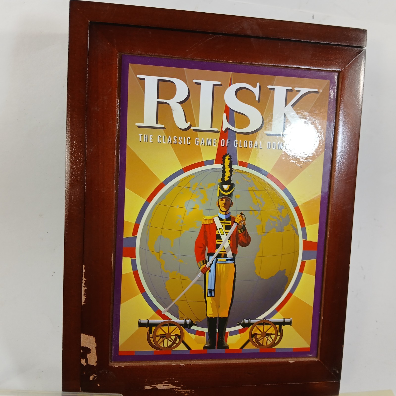 RISK Vintage Game Collection Bookshelf Box Wooden Case Strategy Parker Brothers