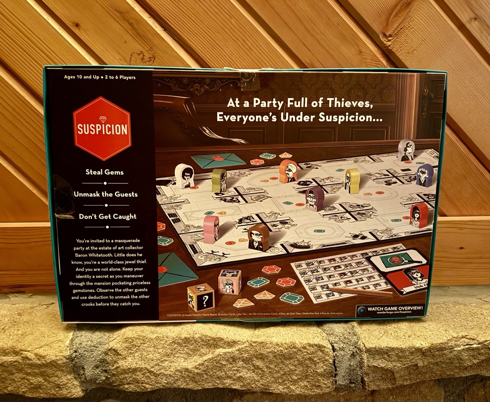 Suspicion Board Game Wonder Forge Complete Open Box Never Played Deduction