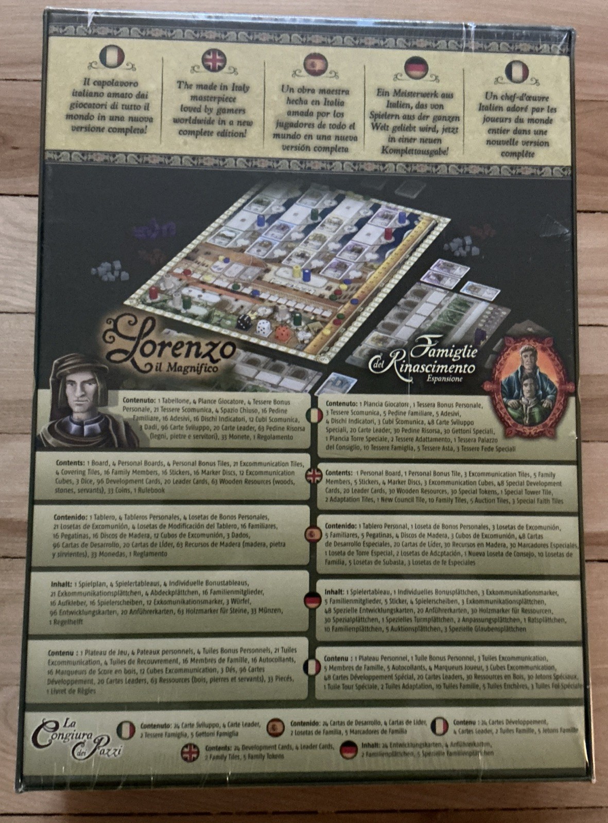 Lorenzo Il Magnifico Board Game Brand NEW.AGES12+ Players 2-5; 90min