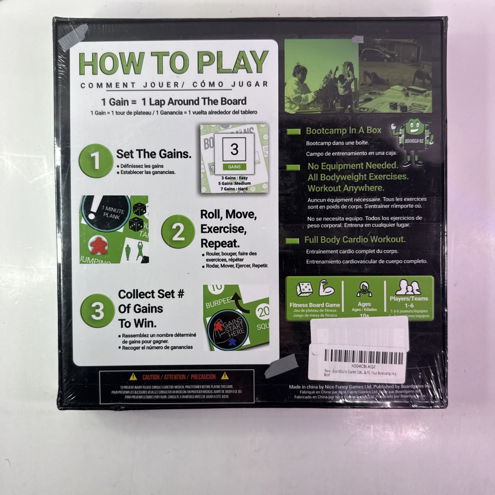 Boardgains – Starter Edition Fitness Board Game ~ New