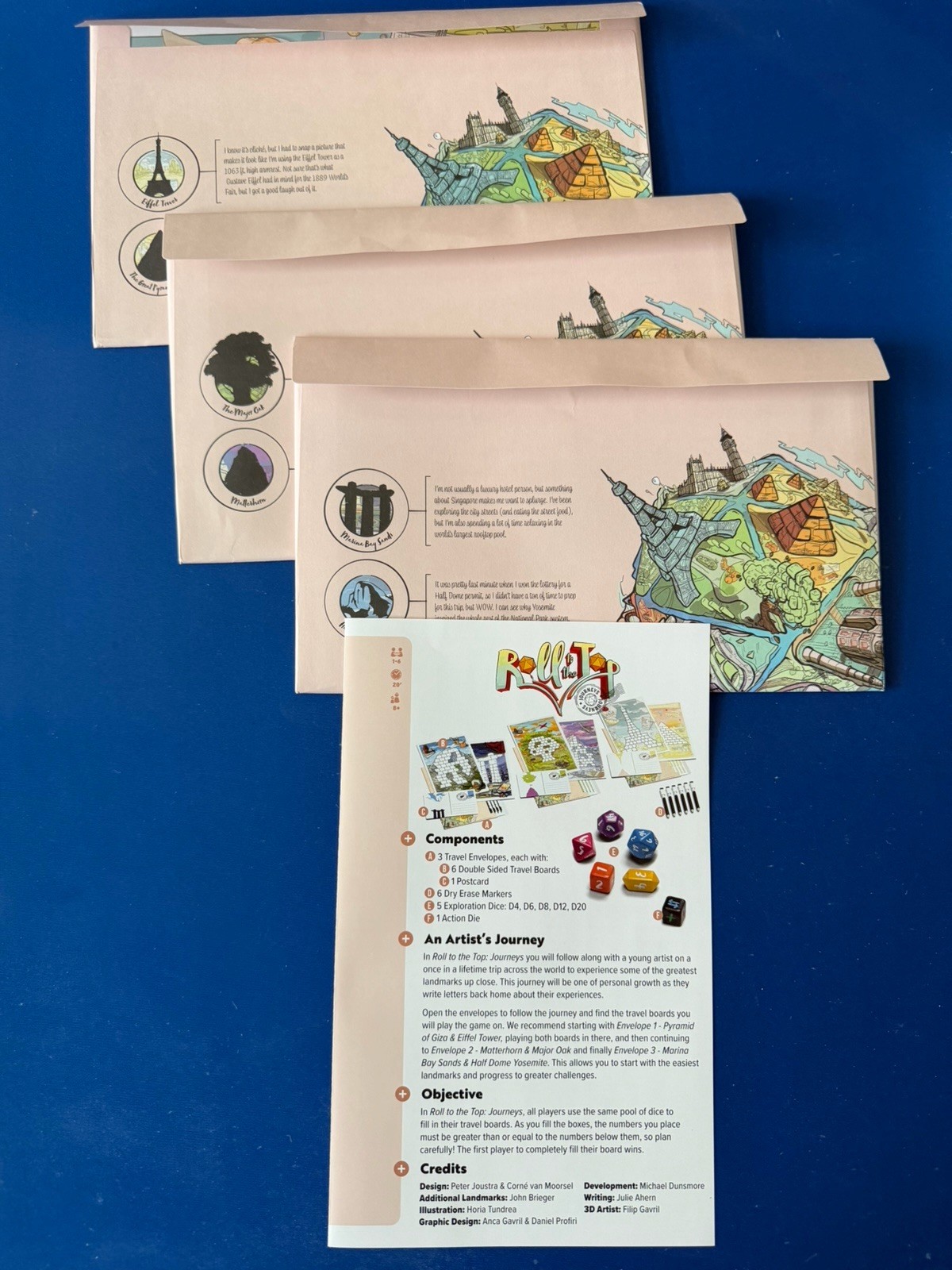 Roll to The Top: Journeys Roll & Write Game Board Game Complete