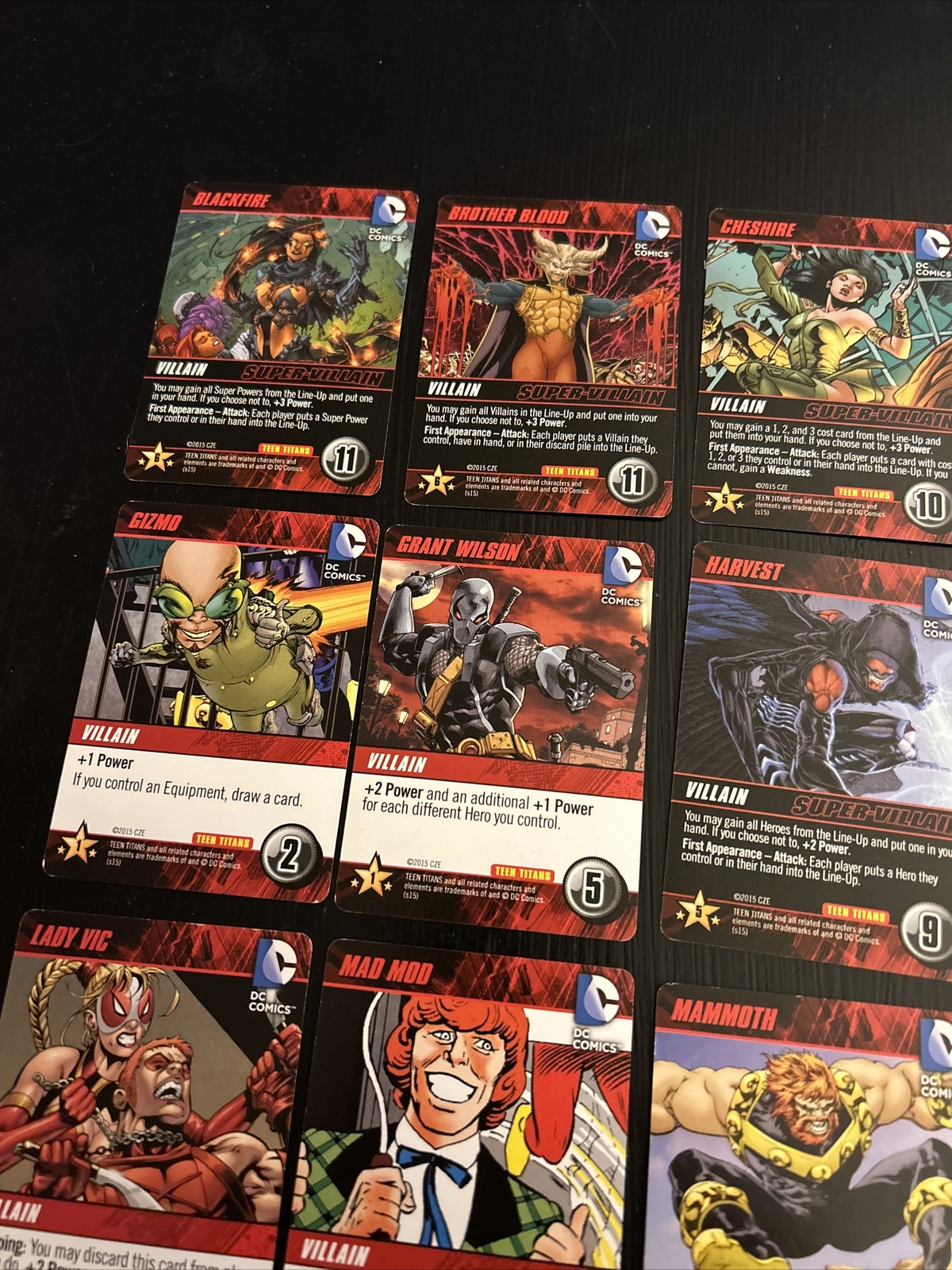 2015 DC Comics Teen Titans Deck Game Villain Card Lot Of 27 Different Cards!