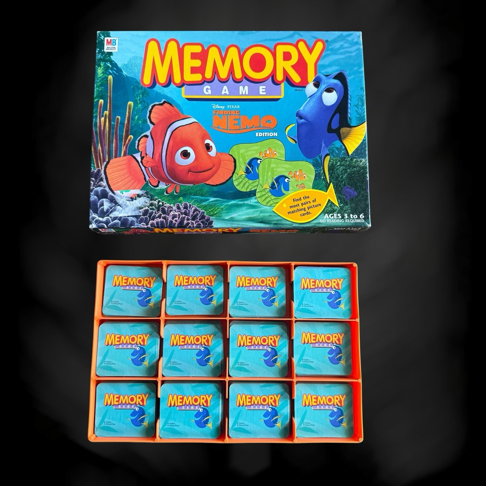 Finding Nemo Memory Game 71/72 Cards 2003 Milton Bradley vintage Vtg