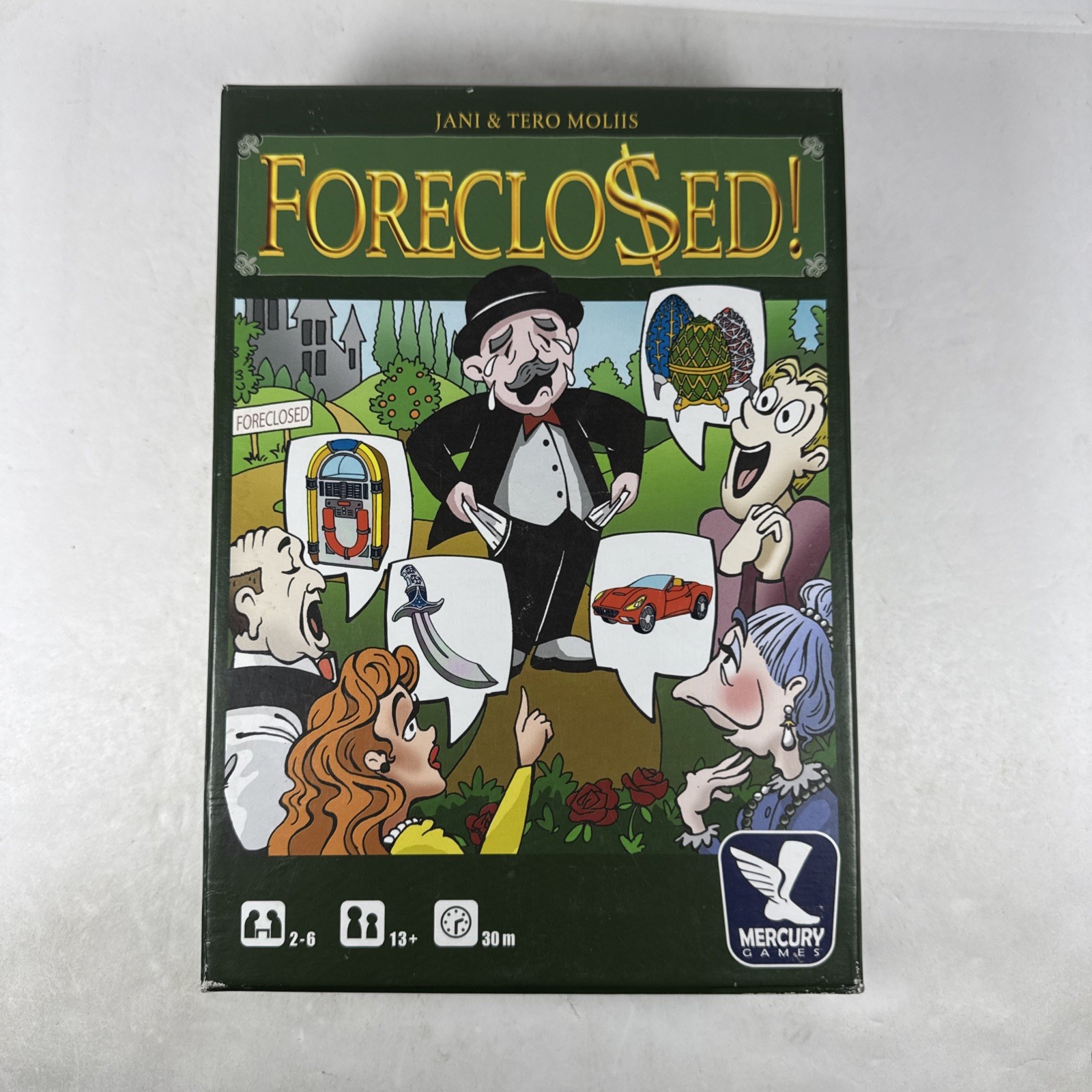 Mercury Games: Foreclosed! Board Game Mercury Games 13+ 2-6 Players 30 Minutes