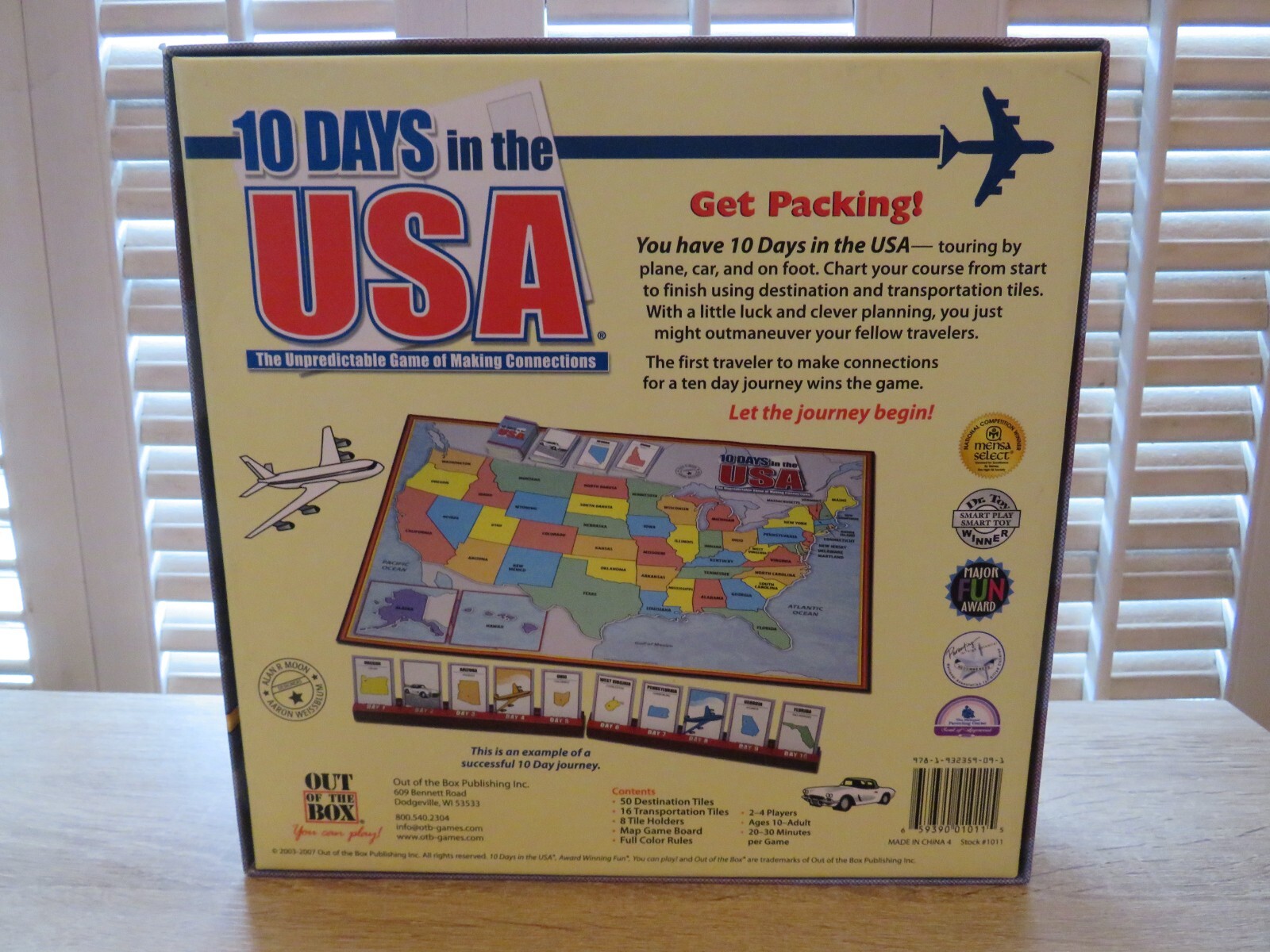 10 DAYS In The USA Board Game of Making Connections by OUT OF THE BOX ~ Complete