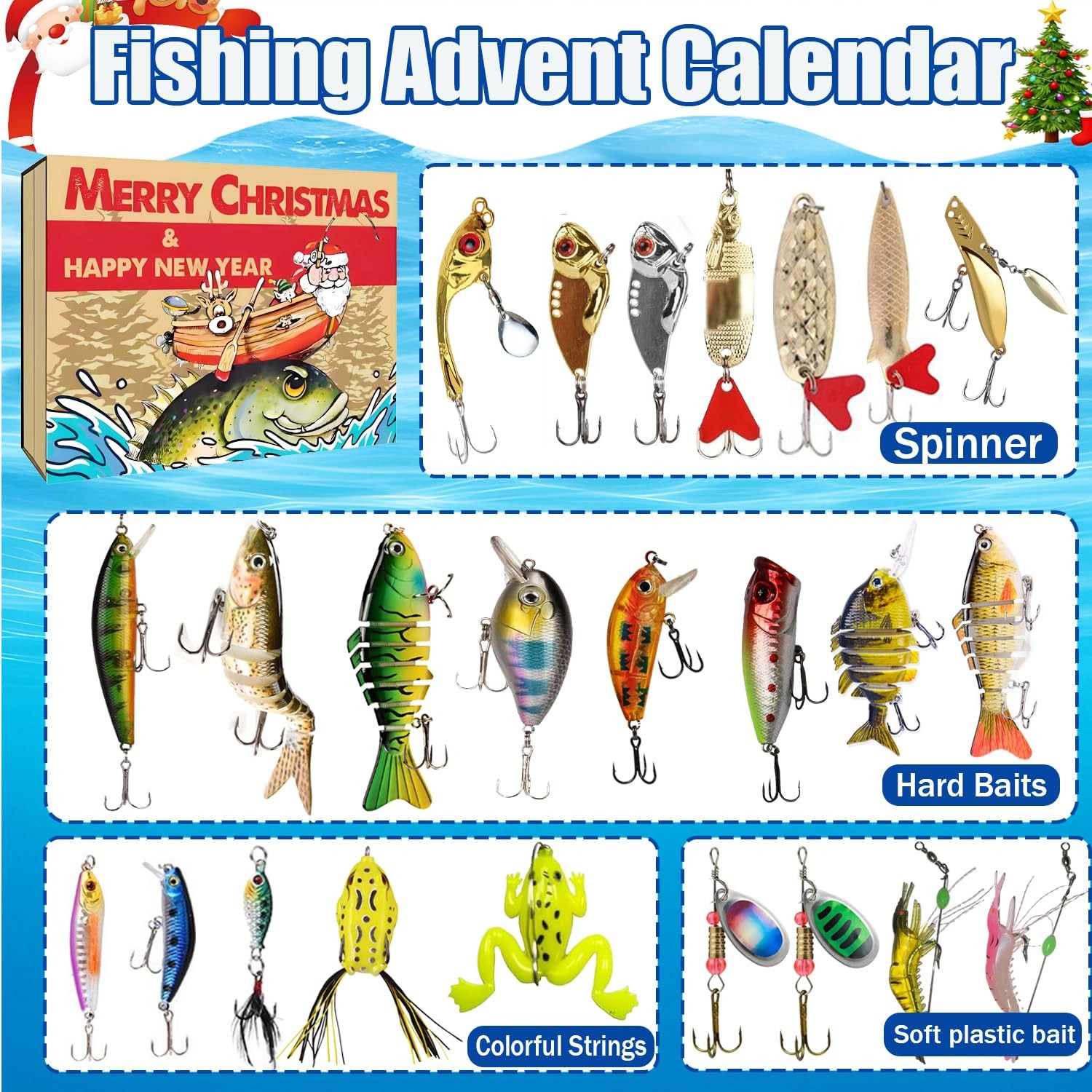 Advent Calendar Fishing Lure Set – 24 Days Small