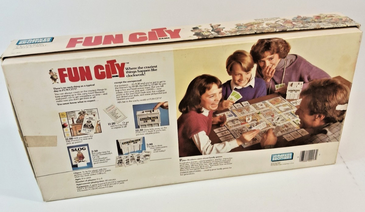 Fun City board game 100% Complete 1987 Parker Brothers vtg