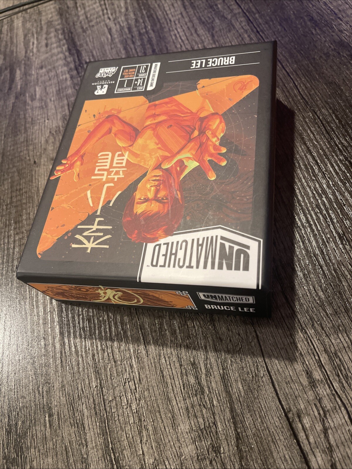 Unmatched Bruce Lee. RARE and Out of Print board game. Complete and SLEEVED.