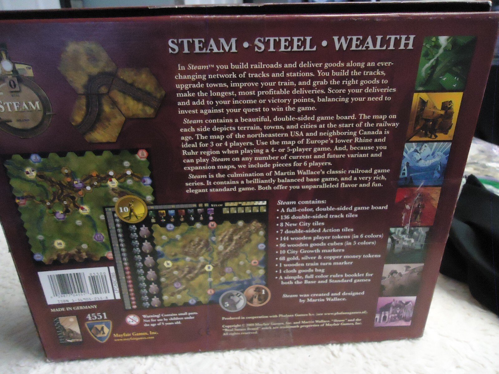 MAYFAIR GAMES MARTIN WALLACE STEAM RAILS TO RICHES BOARD GAME 4551 (complete) ^