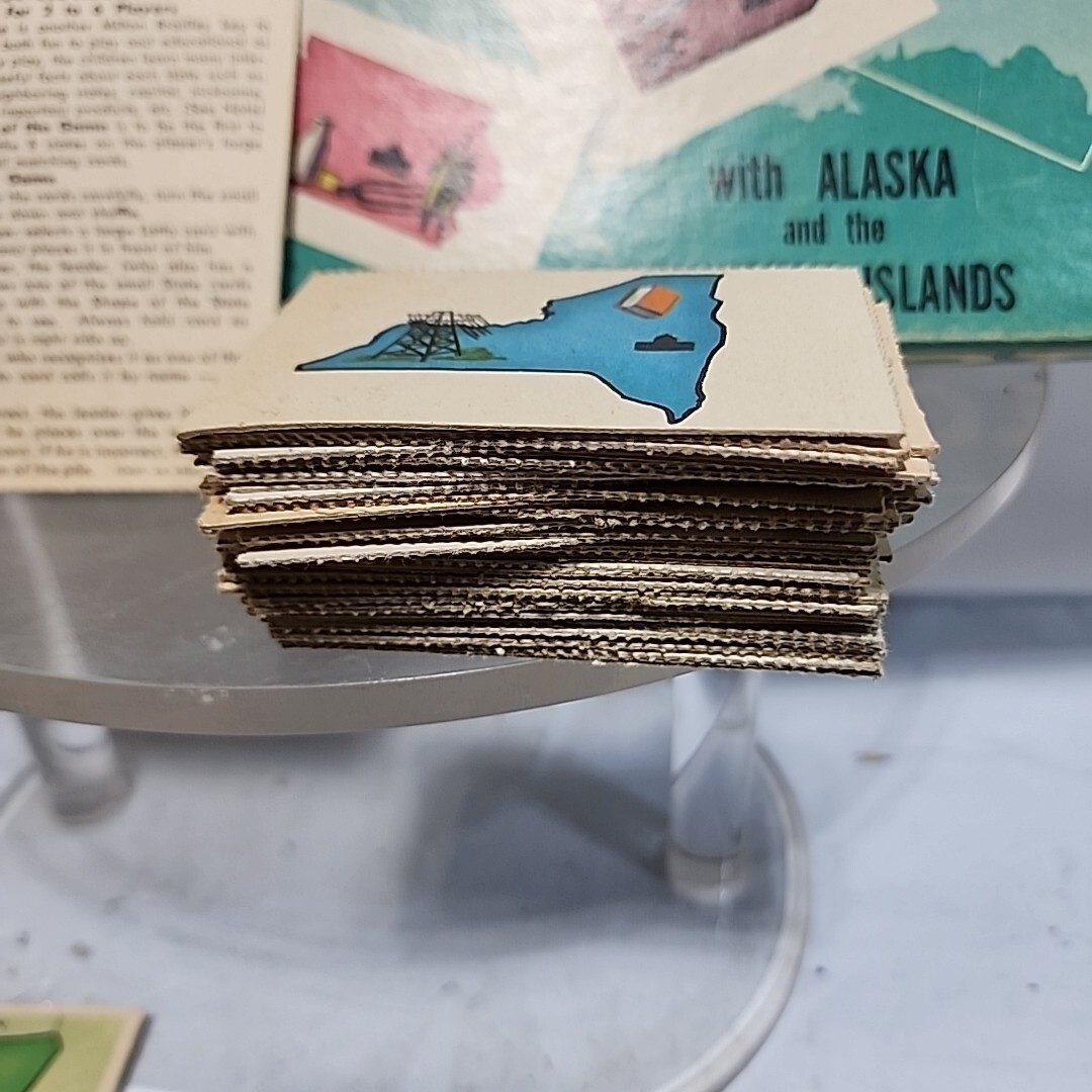 1956 Geography Lotto Game Vintage Milton Bradley 48 United States Complete