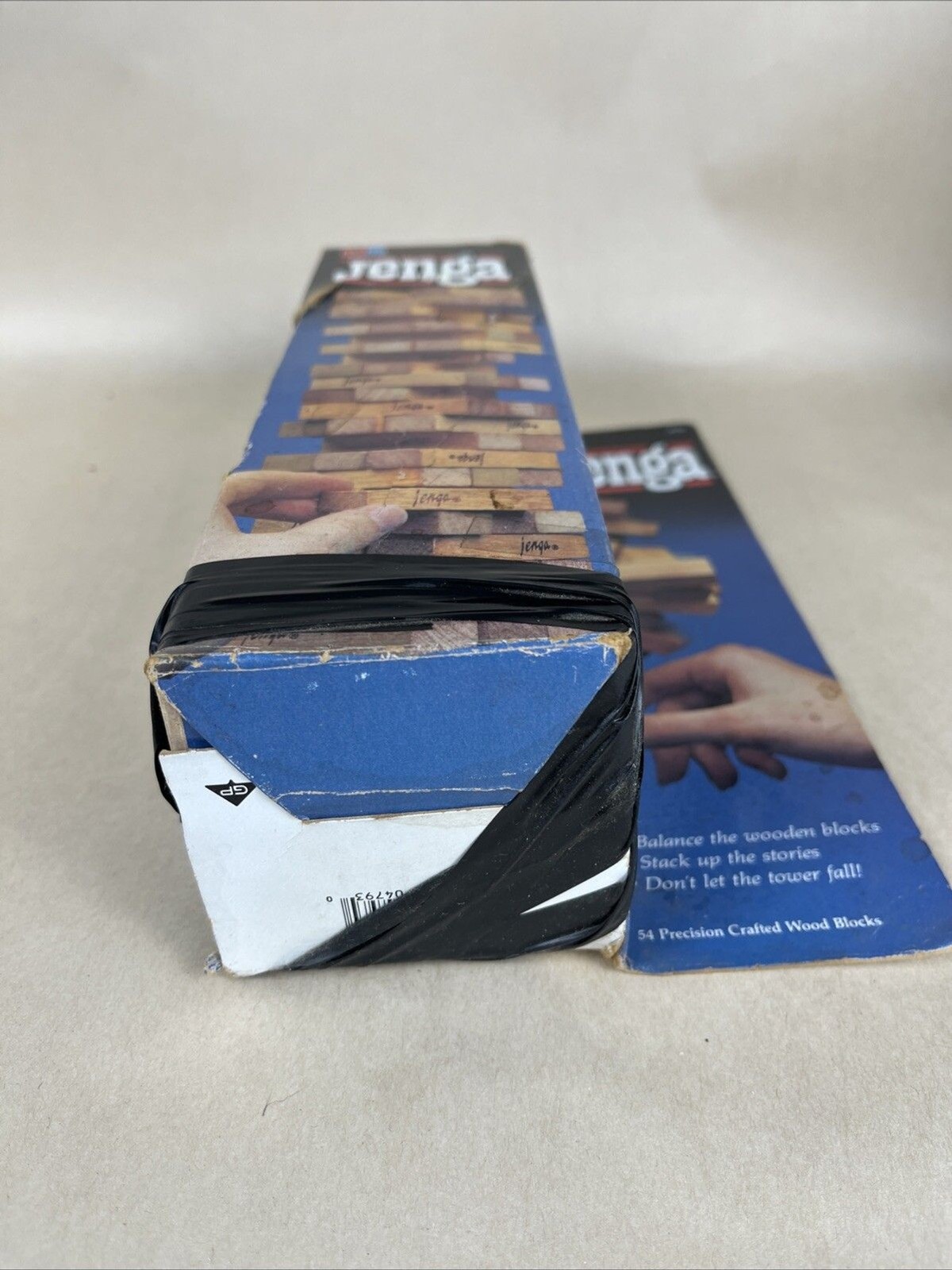 Vintage 1986 Jenga Block Game In Original Box Milton Bradley Missing 1 Block