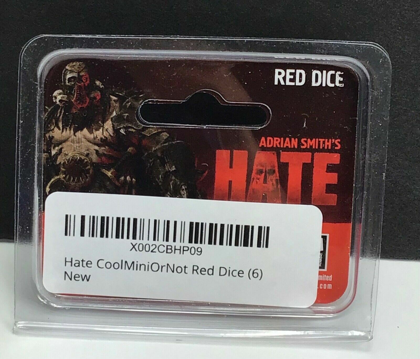 Adrian Smith’s HATE / 6 Pack Red Dice / Cool Mini or Not / Game Accessories