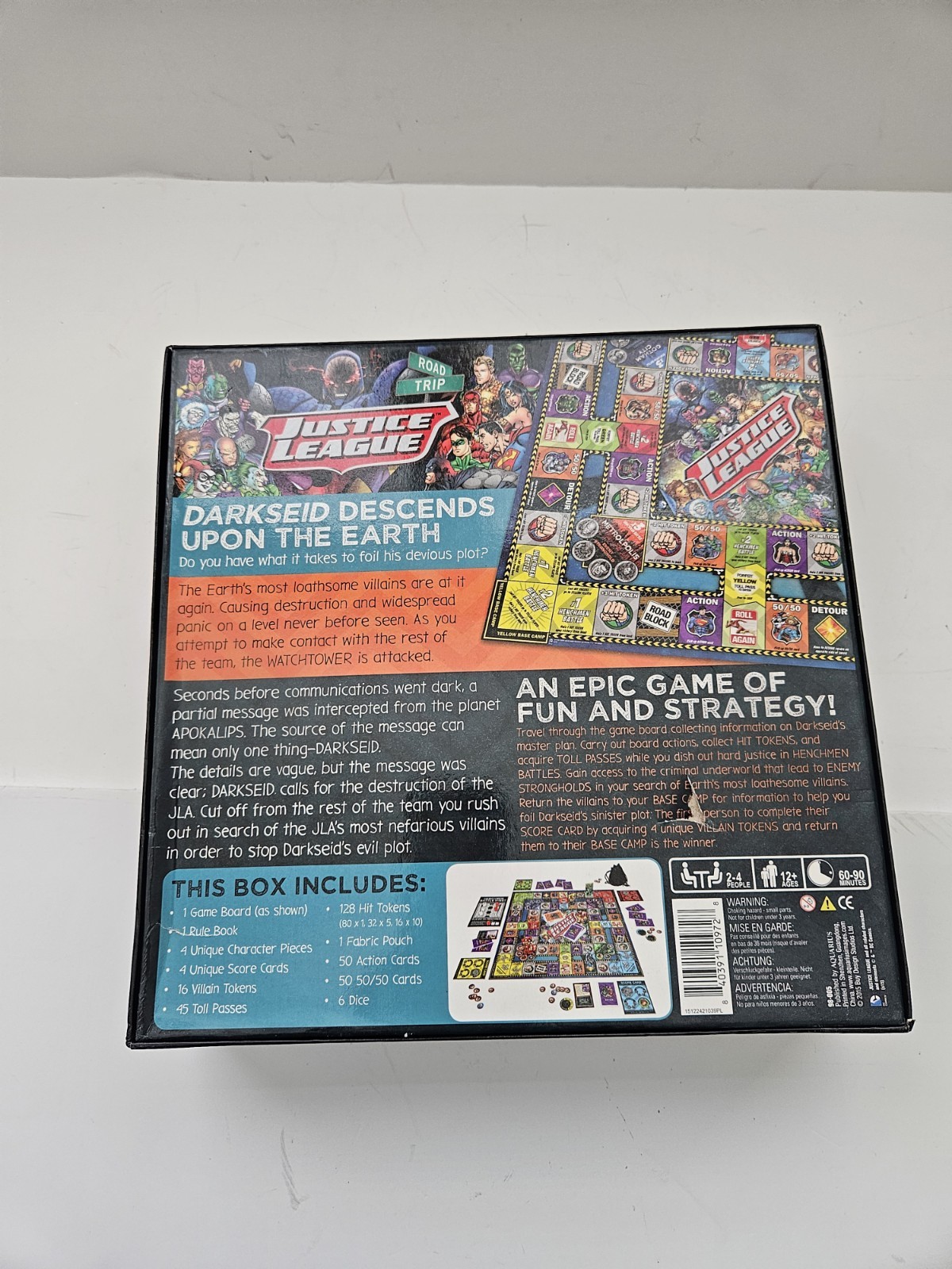 DC Comics JUSTICE LEAGUE Board Game Epic Game Strategy NEW Open Complete