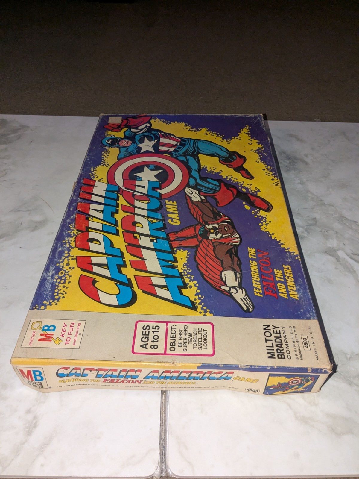 Captain America Board Game Vintage 1977 Milton Bradley Falcon Avengers Marvel