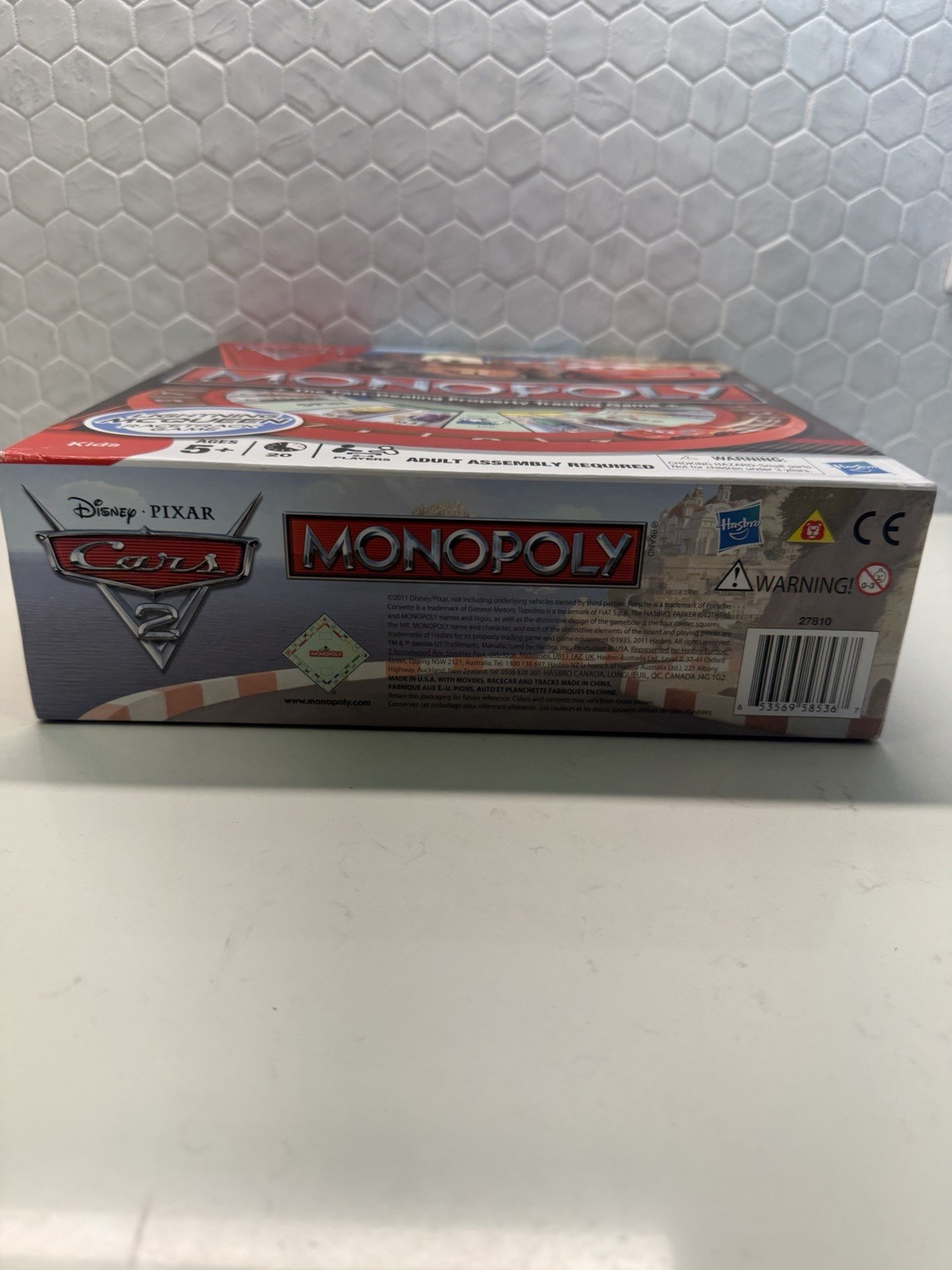 Disney Pixar Cars 2 Monopoly Game Lightning McQueen Racetrack Game COMPLETE