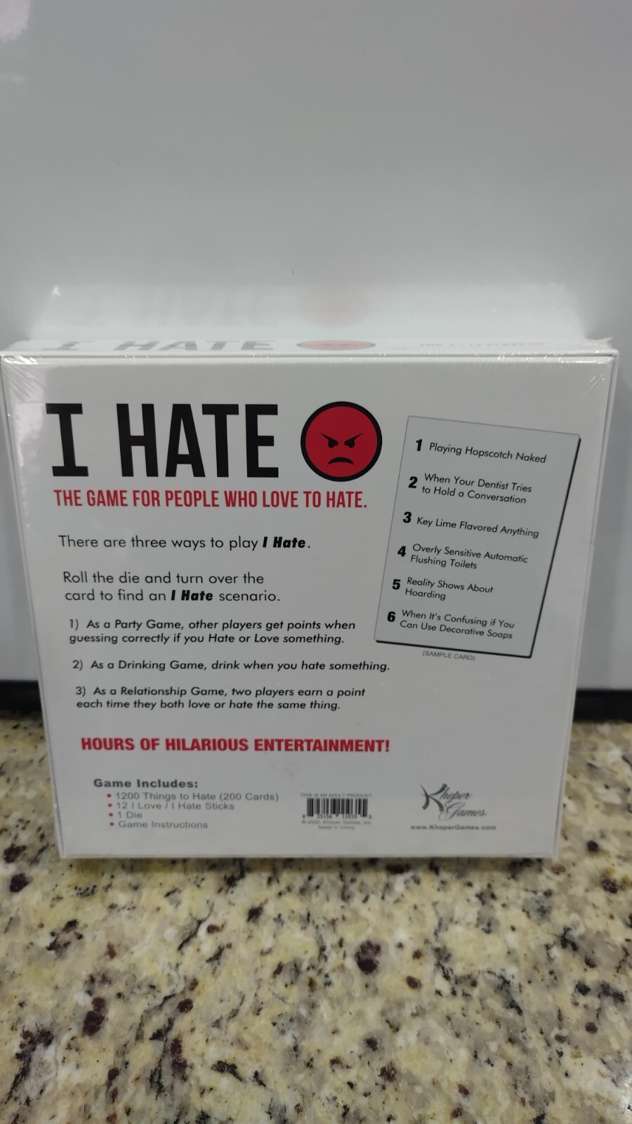 I Hate Party Game New