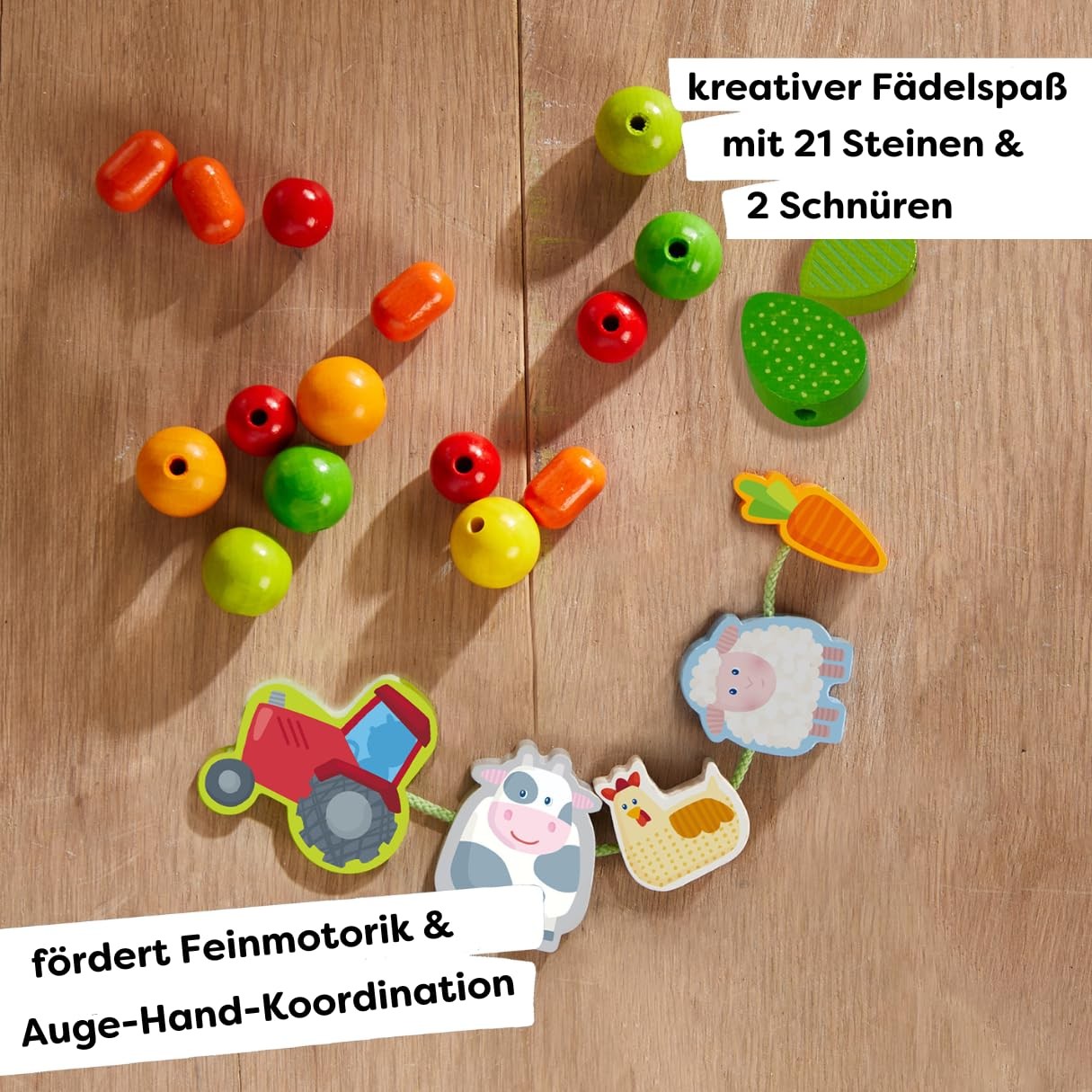 Friends of the Farm Lacing Game 305780 Educational Game From 3 Years Multicolor