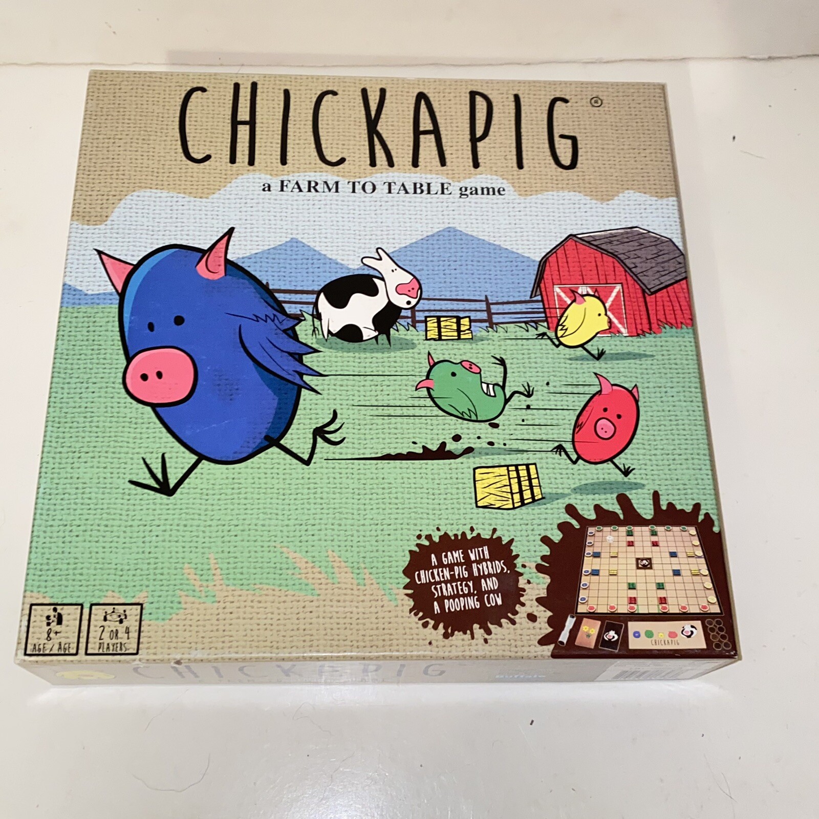 Buffalo Games Chickapig A Farm To Table Game Ages 8+ Family Board Game Complete