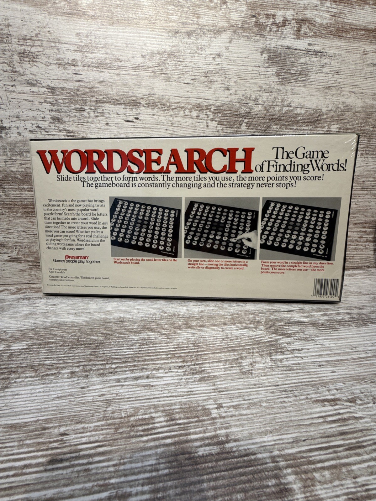 Vintage WORDSEARCH The Game Of Finding Of Words! Board Game By Pressman BrandNew