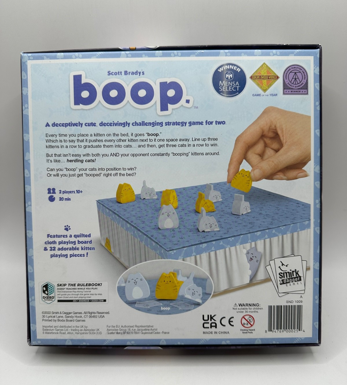 Boop A Very Thinky Game for 2 Clever Cats Smirk & Dagger Games COMPLETE